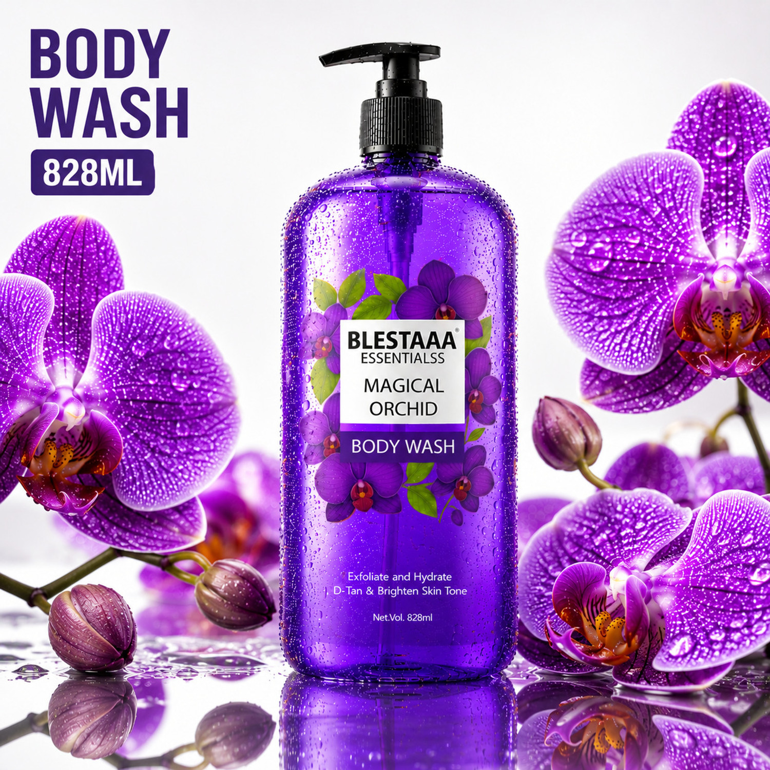 Image of blestaaa essentialss Hydrating Orchid Body Wash for Smooth Radiant Skin & Long Lasting Freshness