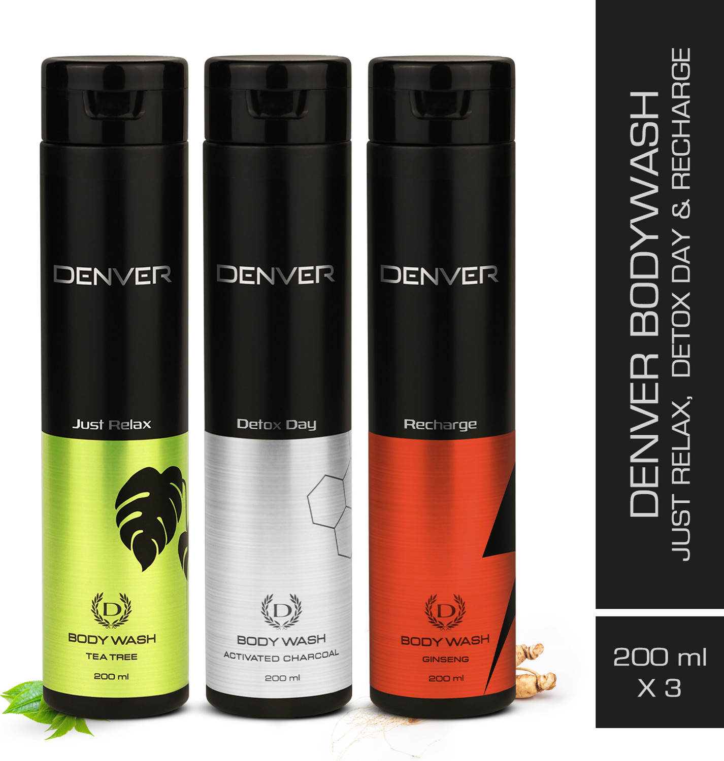Image of DENVER Just Relax, Detox Day and Recharge Body Wash