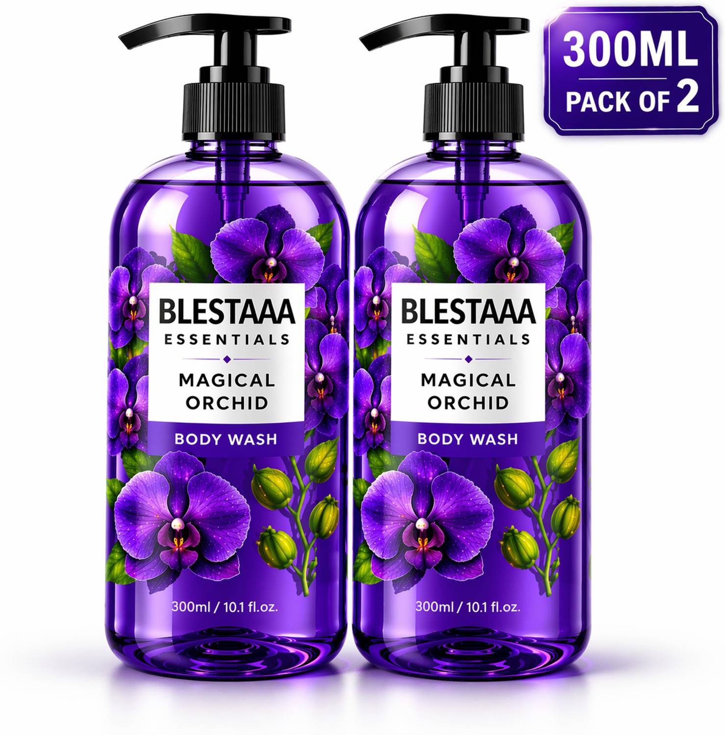 blestaaa essentialss Orchid Body Wash for Soft Silky Skin with Long Lasting Floral Freshness|