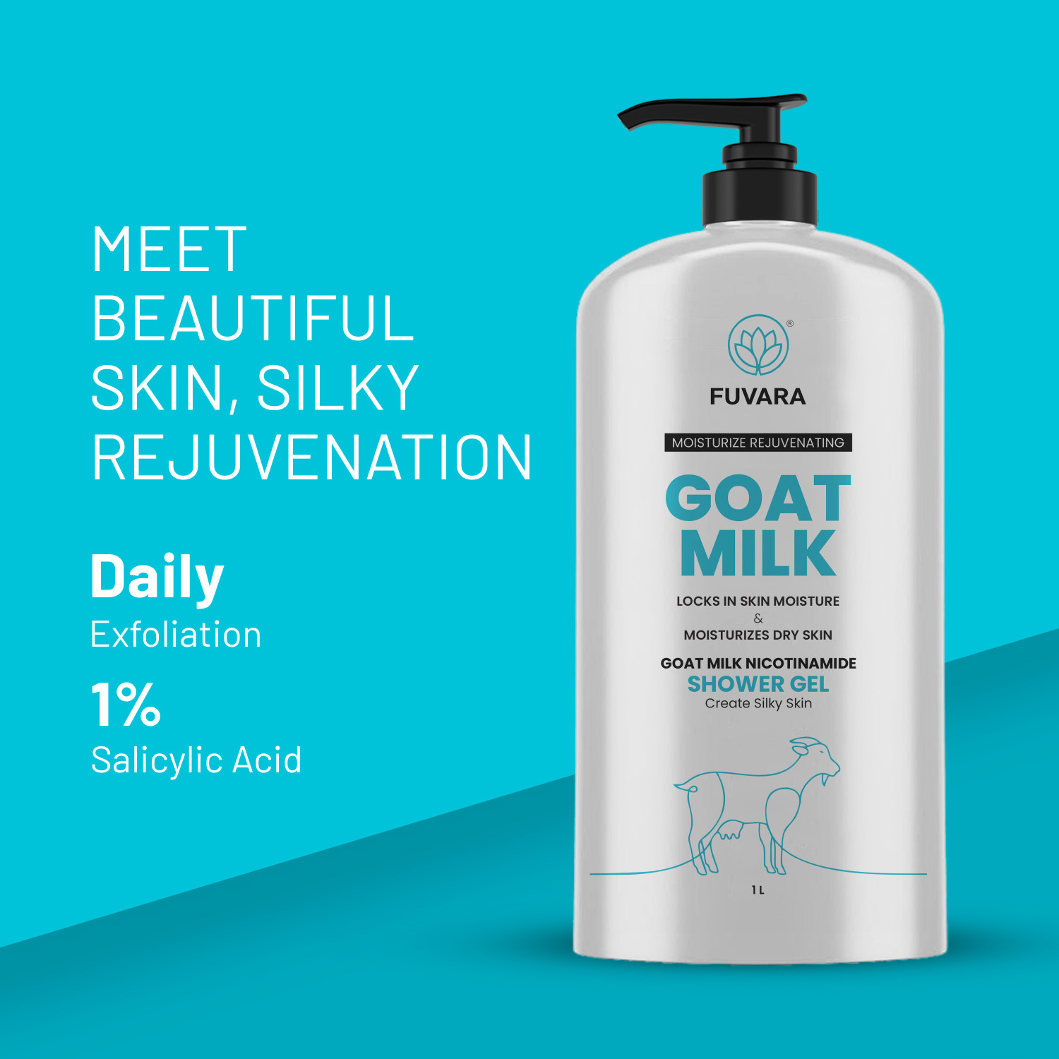 Image of FUVARA Milk Whitening Morning Tonic Brightening Body Wash 1li pack 1