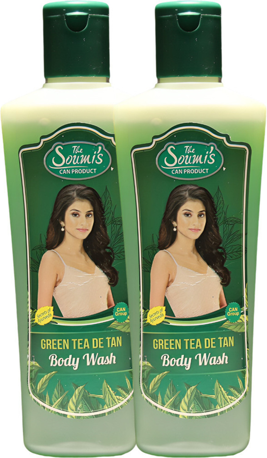 Image of The Soumi's Can Product GREEN TEA DE TAN BODY WASH (PACK OF 2)