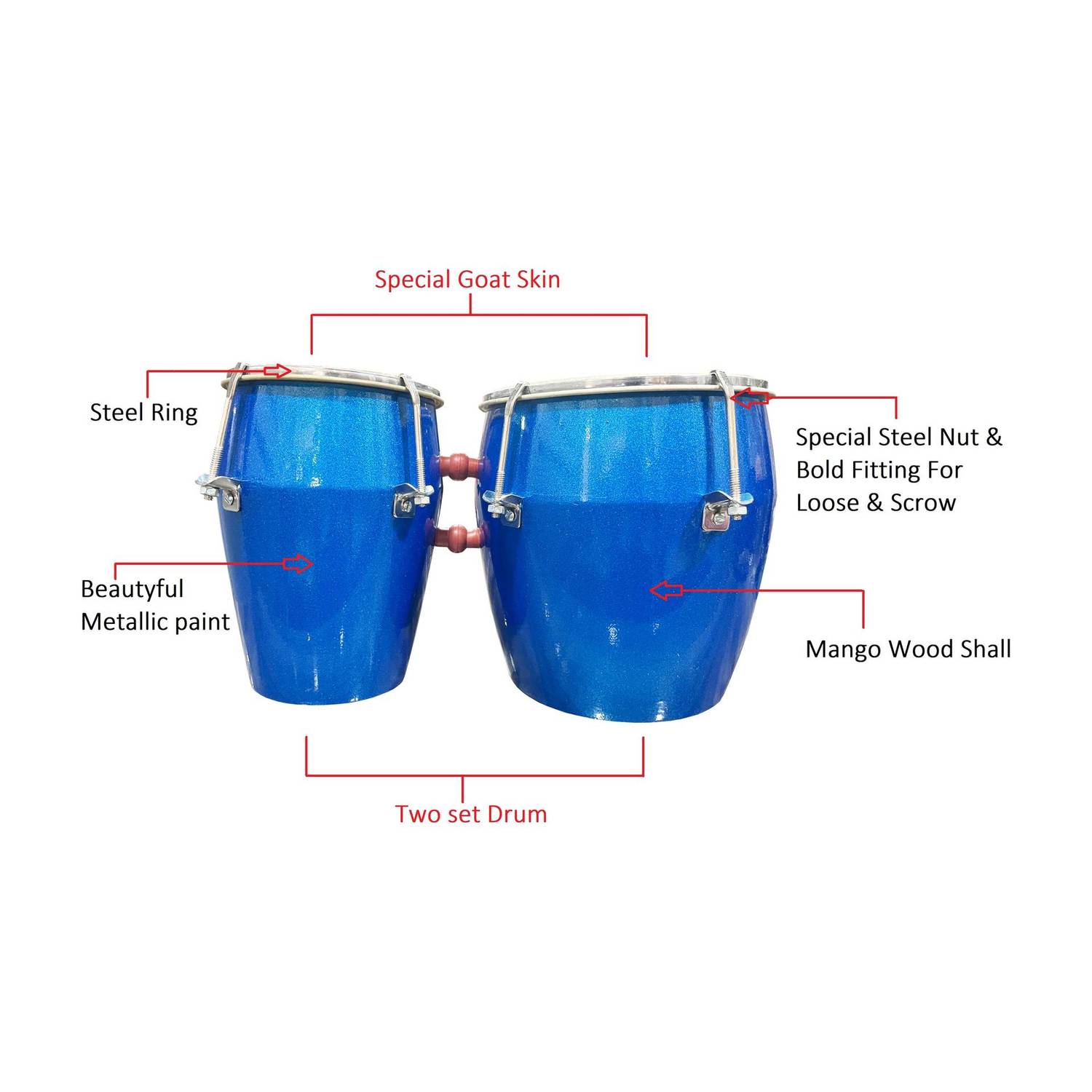 GT manufacturers Bongo blue 65 Wooden Bongo