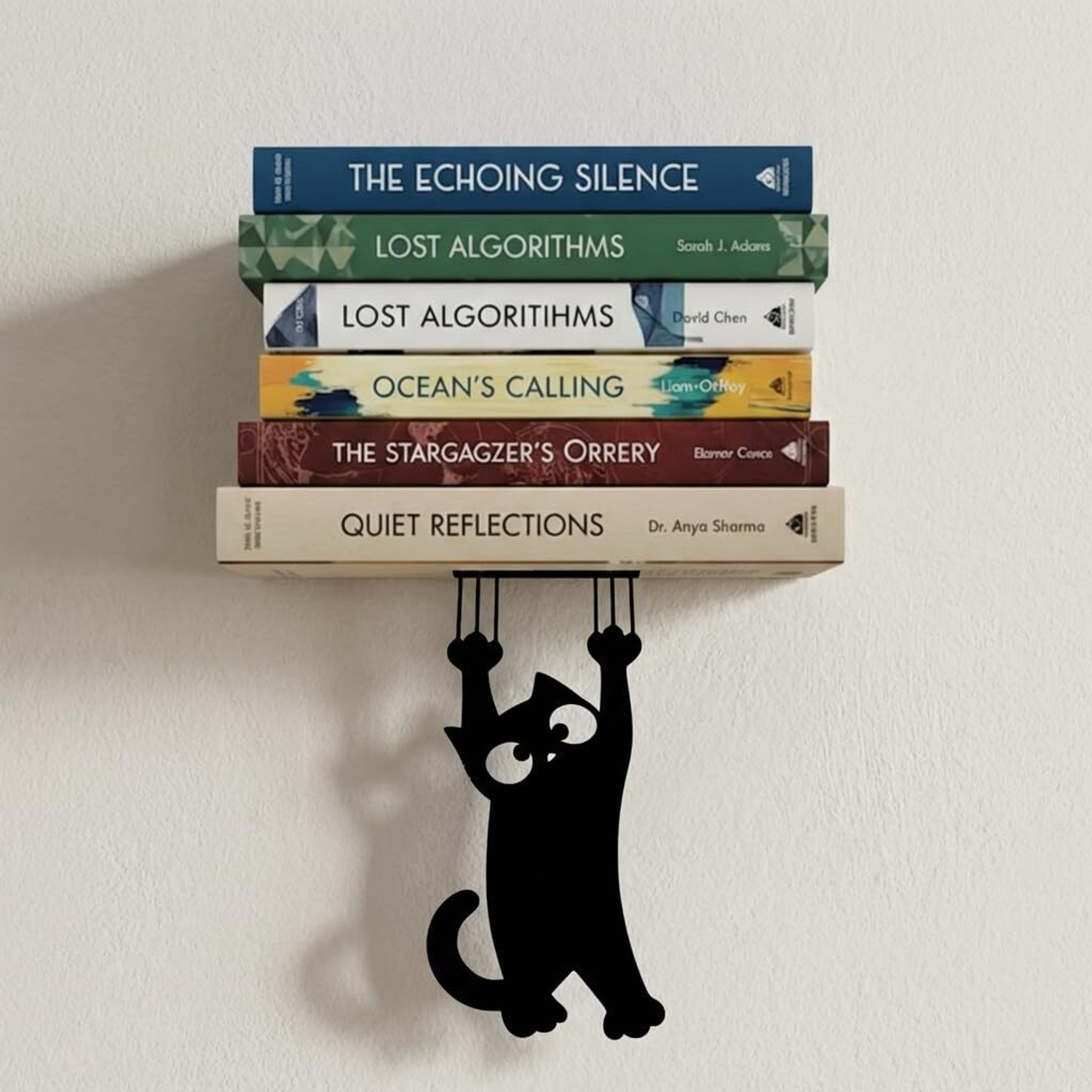 Image of MetaWood Wall Mounted Book End (cat) Iron Book End