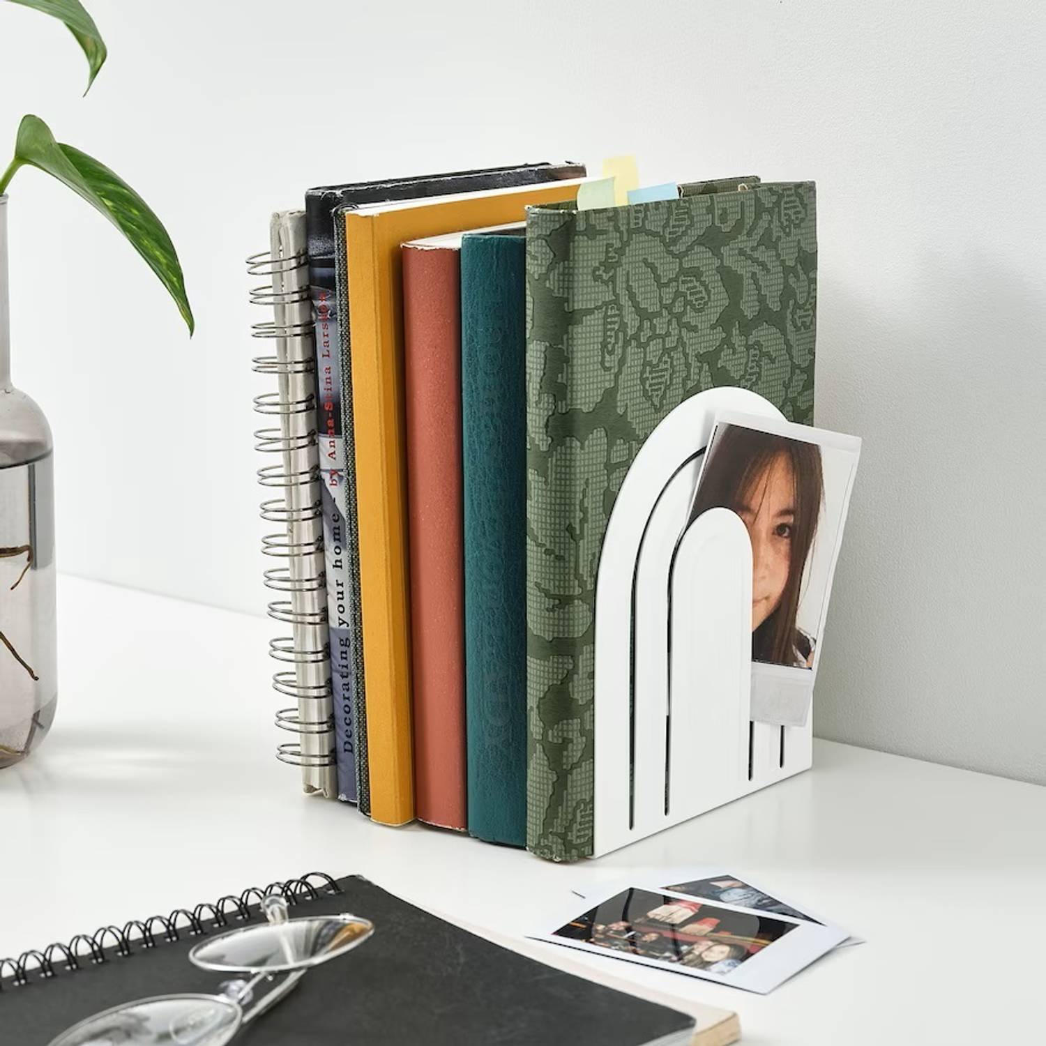IKEA Digital Shoppy Book-end, white (Pack of 2 ) Steel Book End