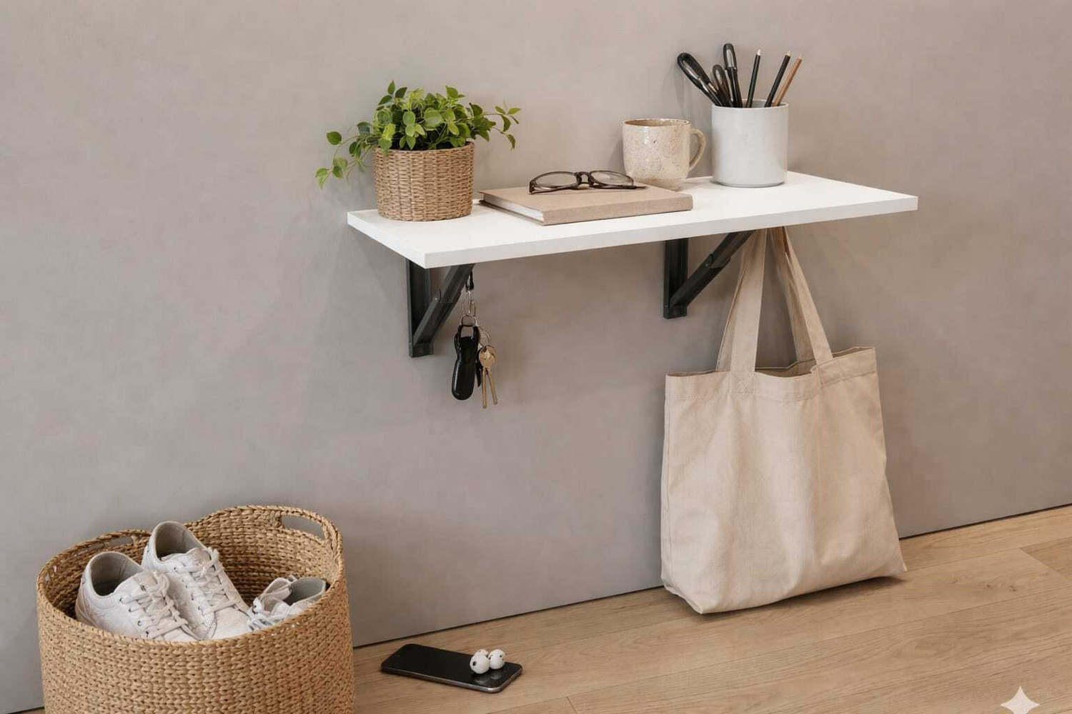 Image of Shivi Aanaya Enterprises WH Table White01 Engineered Wood Open Book Shelf