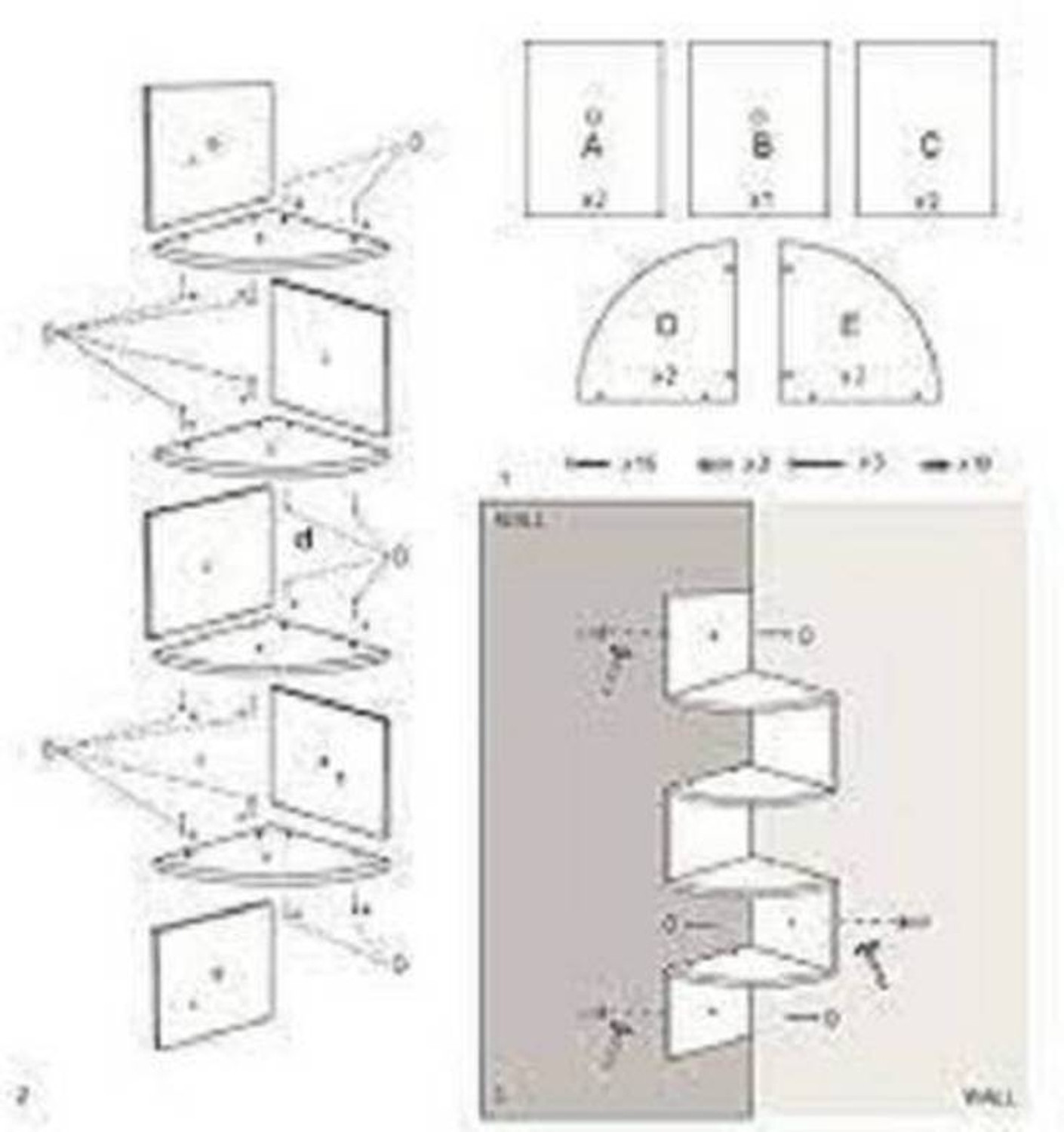 Image of Lamour Art Wall Mount Corner Shelf Wooden Wall Shelf