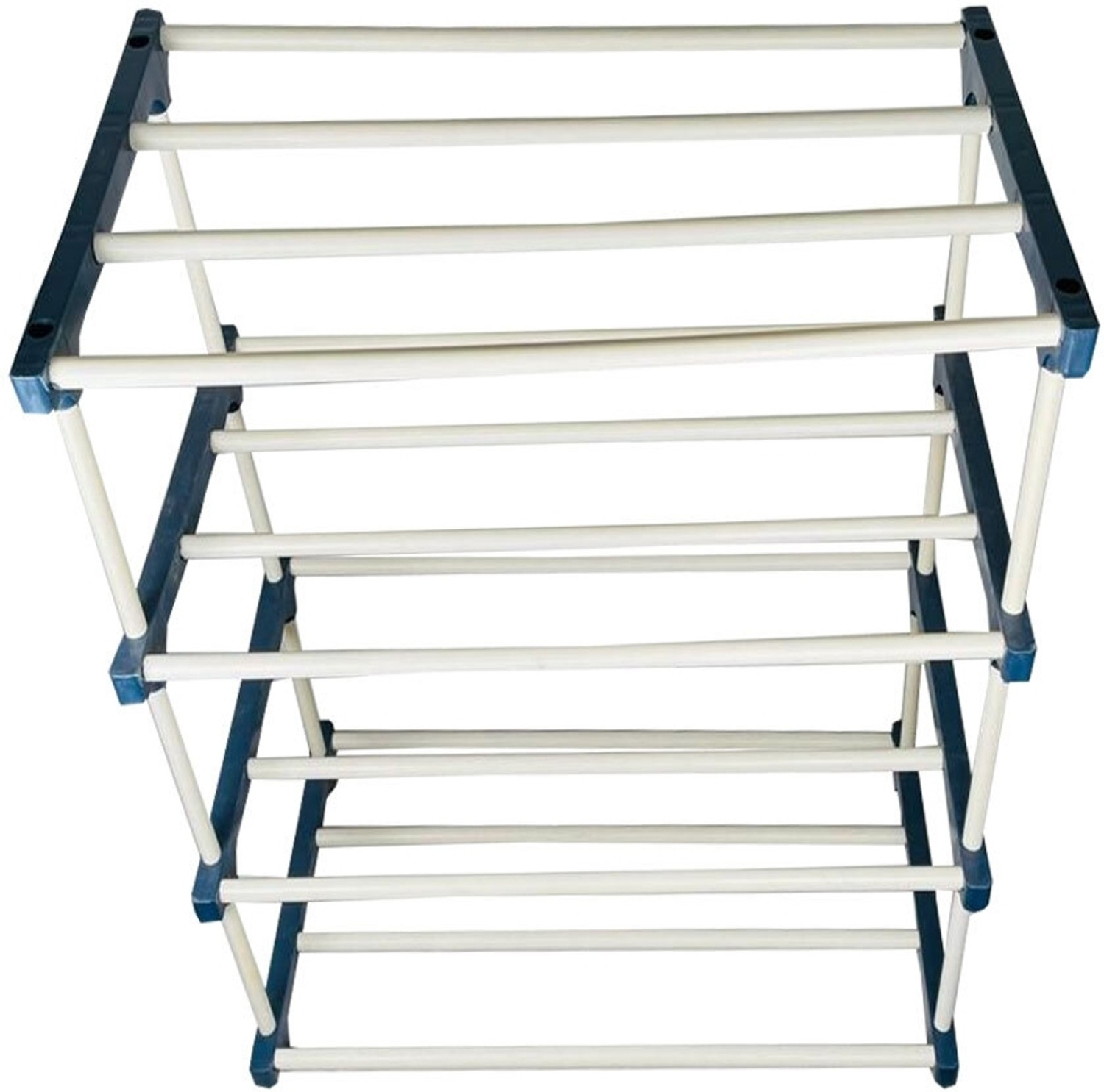 Image of TURBOMAX Multipurpose shoe rack /Wardrobe Heavy Material PVC Plastic Pipes with cover Plastic Open Book Shelf