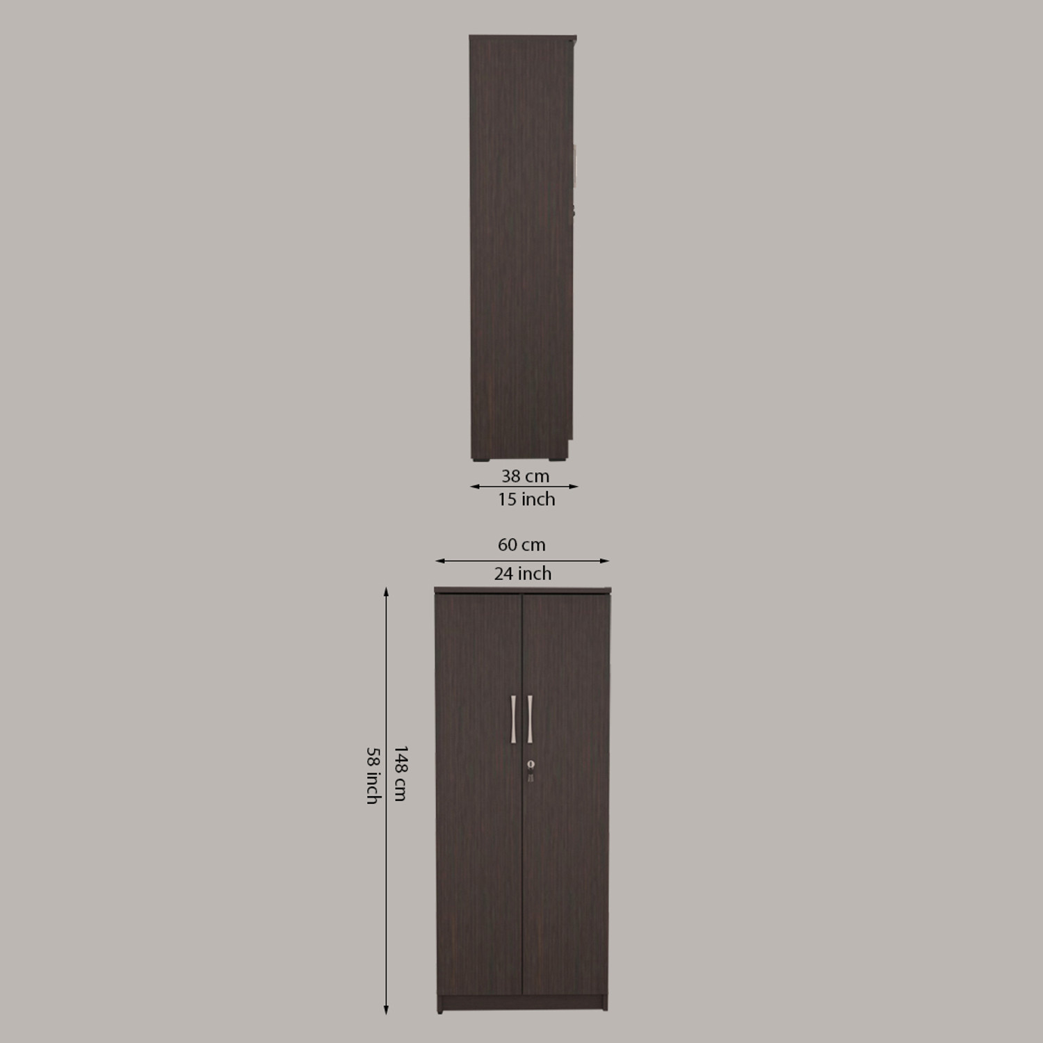 Image of WOODYOU Engineered Wood 2 Door Wardrobe