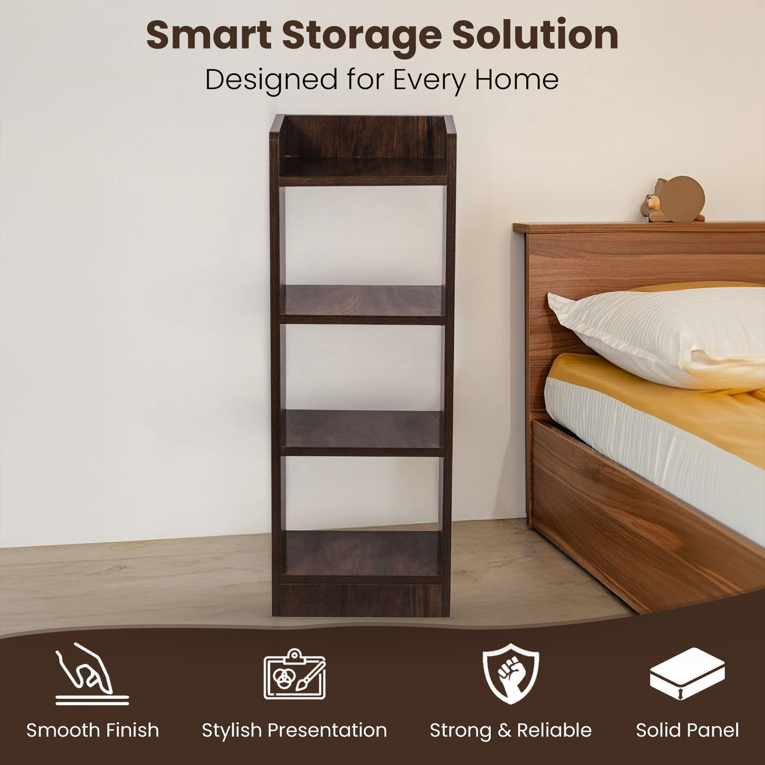 Image of YESMOM Engineered wood Engineered Wood Open Book Shelf