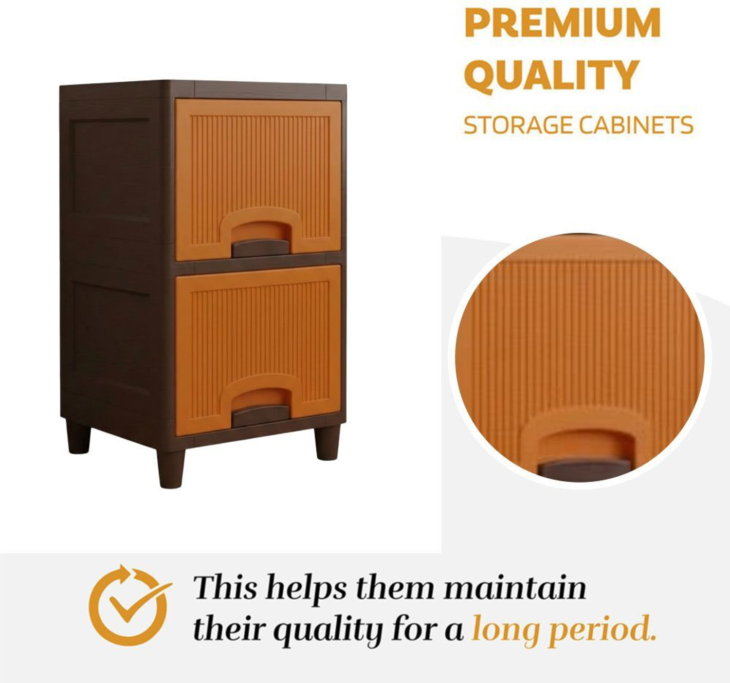 Image of Viseman multi layer Cabinet with Anti-Tilt Stable Base Plastic Kitchen Cabinet