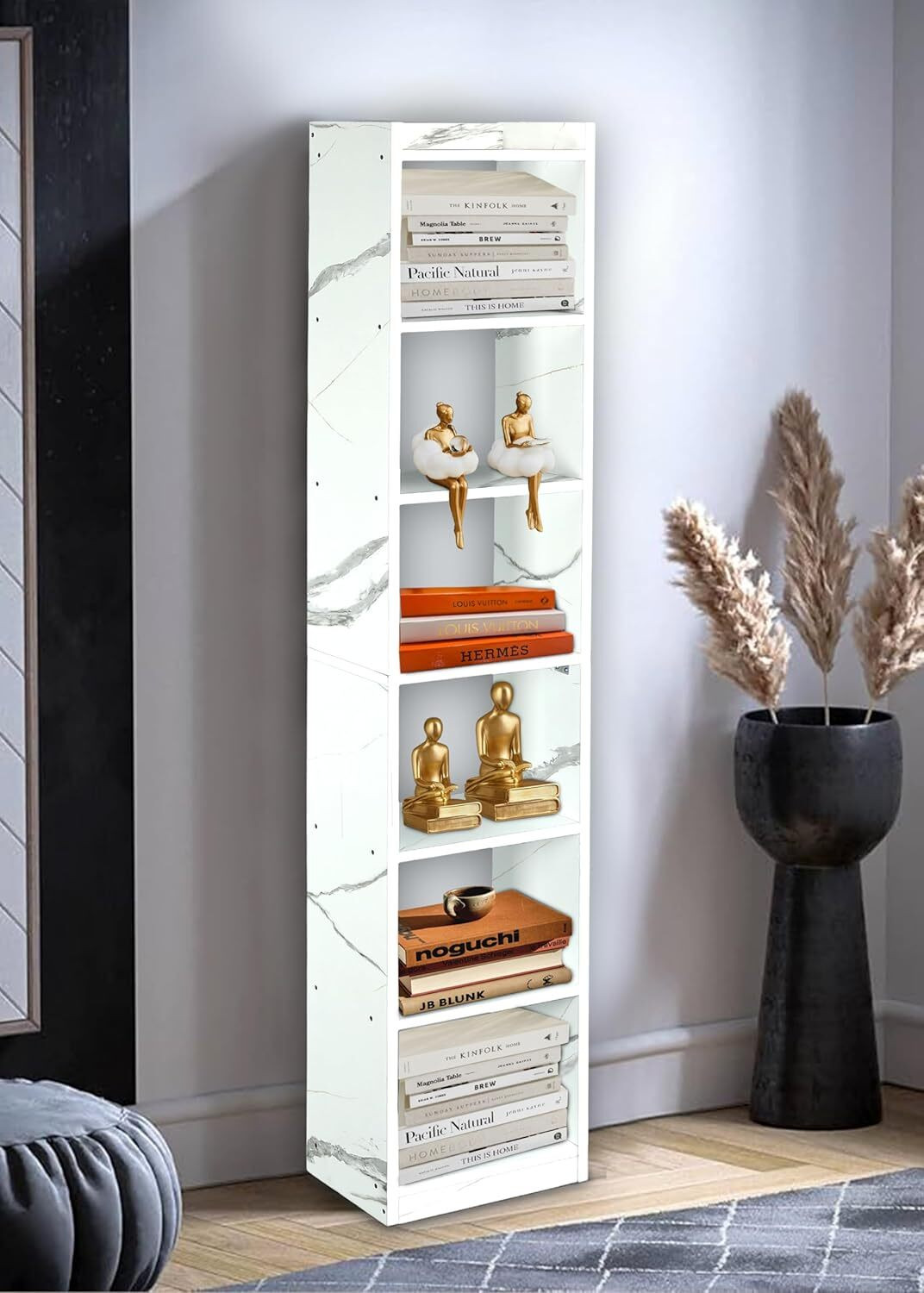 Image of Flipkart Perfect Homes Bookshelf Multipurpose Home Decor Storage Rack Bookcase Showcase Organizer Engineered Wood Open Book Shelf