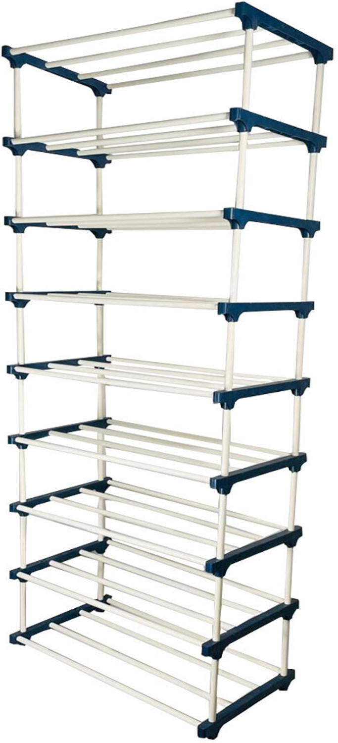 Image of TURBOMAX 9 Tiers Book Shelf for Home Library Multipurpose Storage Organizer Rack Stand Plastic Open Book Shelf