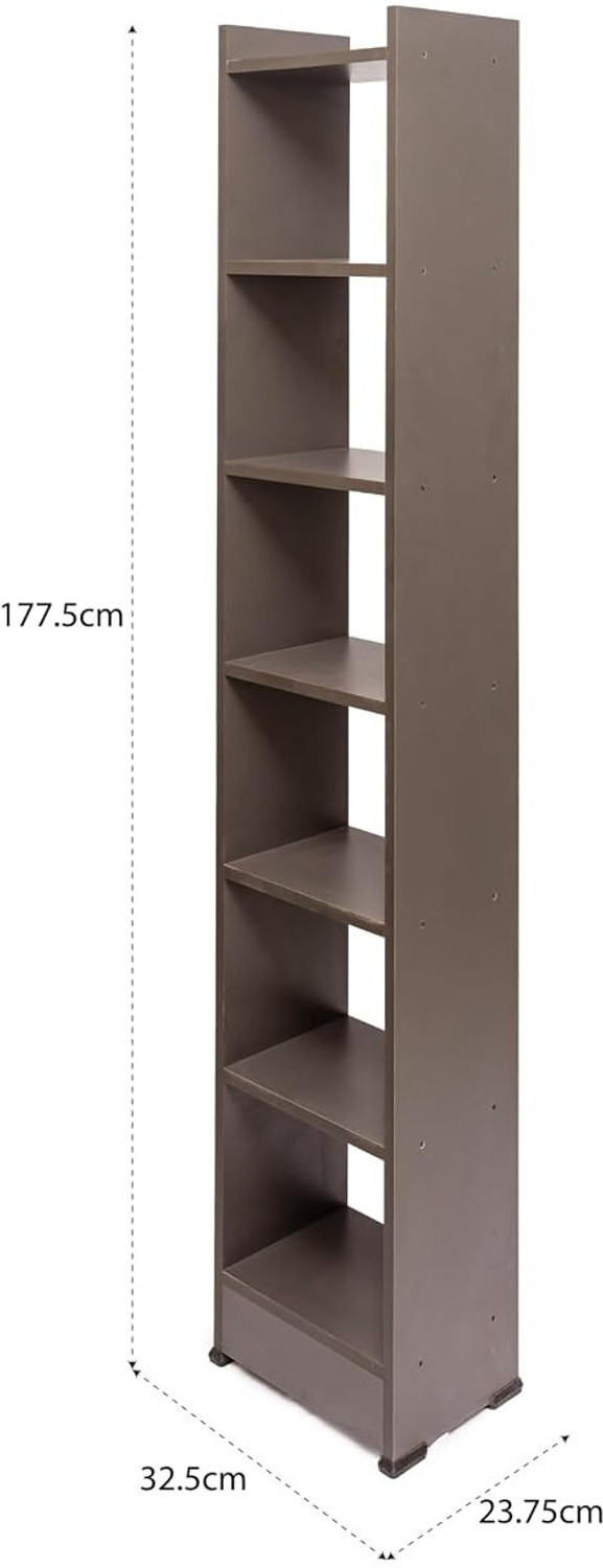 Image of Wudism Wudism Engineered Wood Semi-Open Book Shelf
