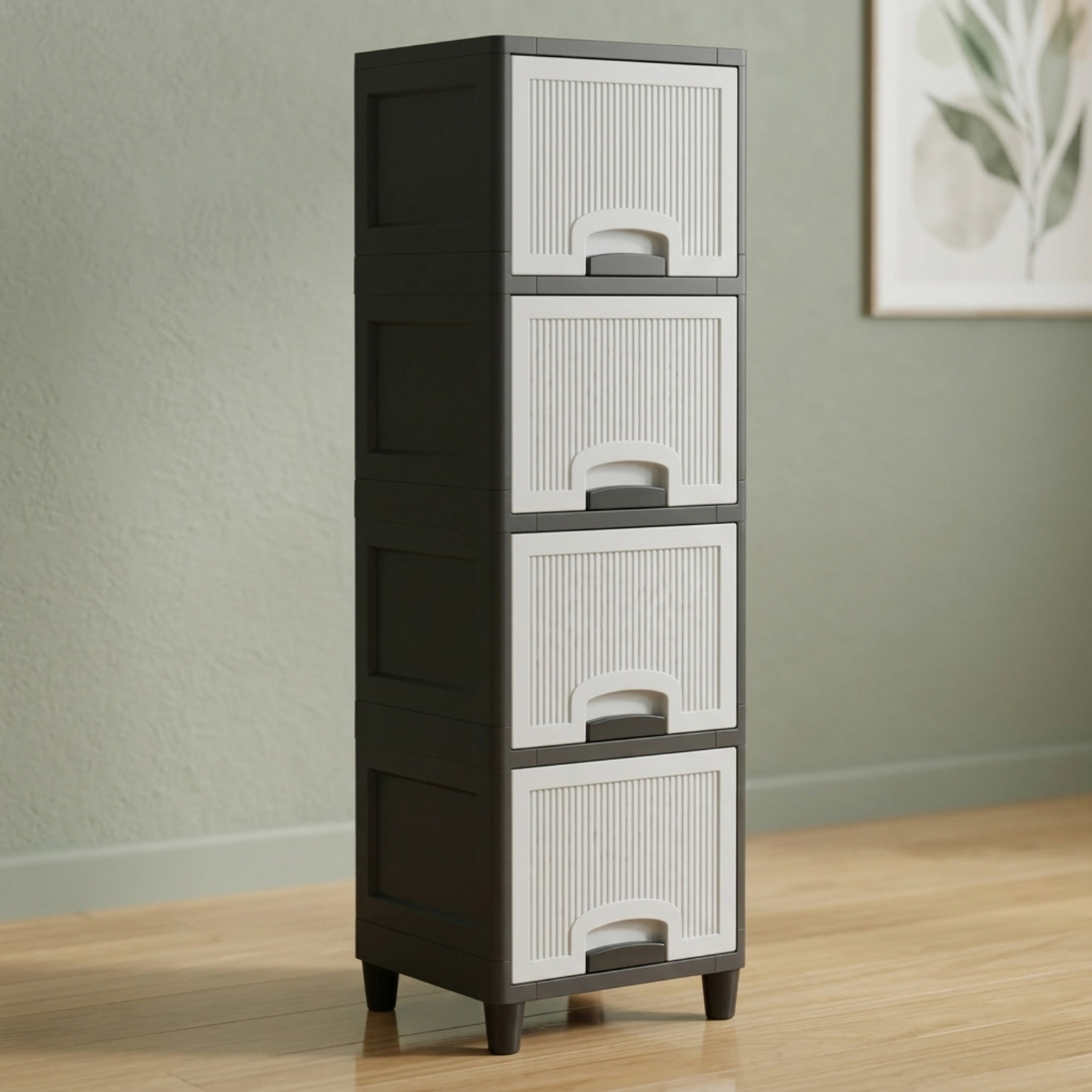 Image of Suptikes Lightweight Modular Drawer Storage Unit for Kids Plastic Close Book Shelf