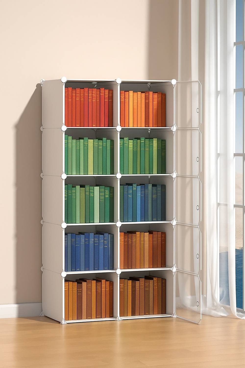 Sampri 16 Layer Simple Bookshelf/Multipurpose Rack/Children Bookcases/File Rack Office Metal Open Book Shelf