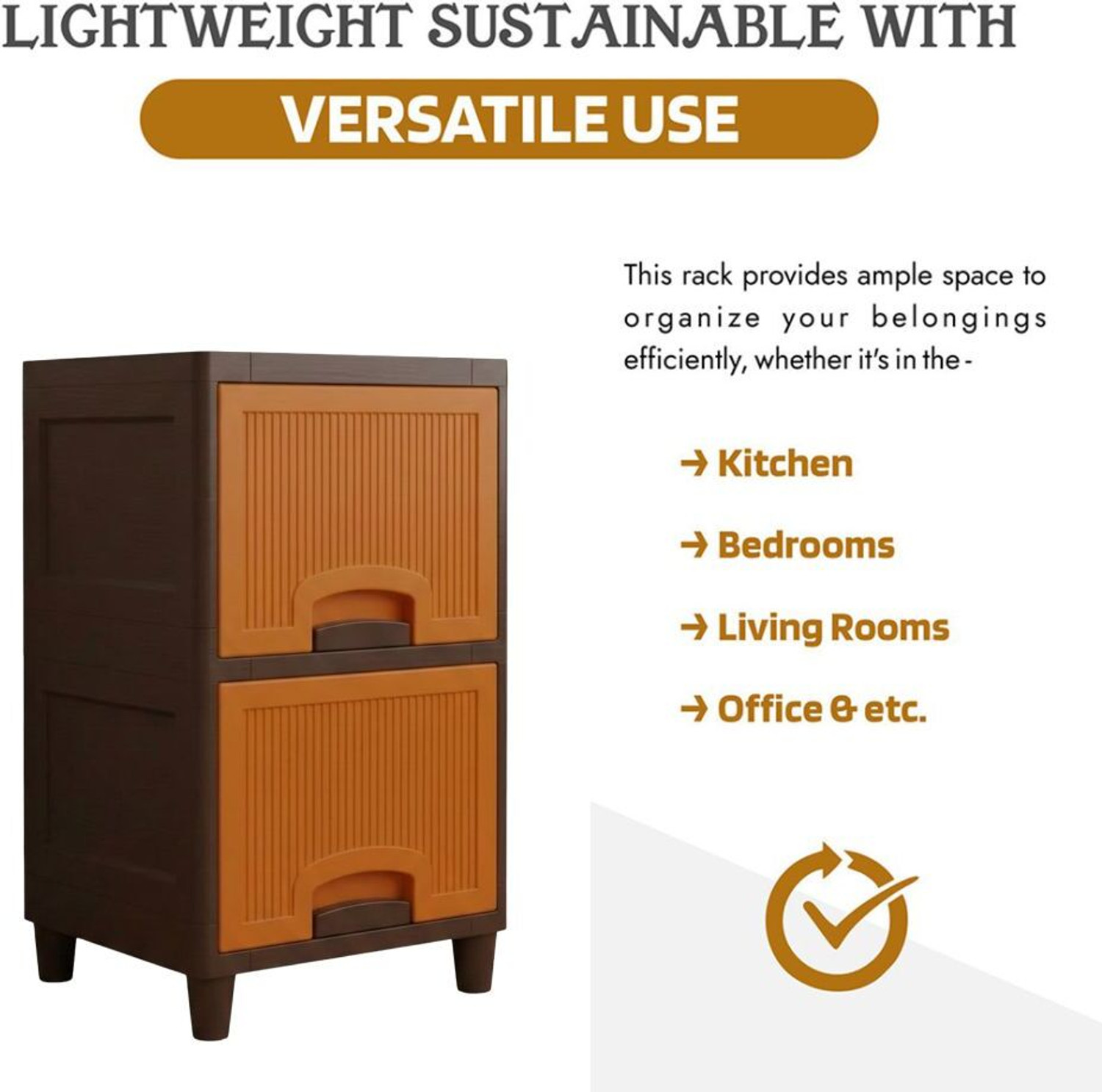 Image of Viseman multi layer Cabinet with Anti-Tilt Stable Base Plastic Kitchen Cabinet