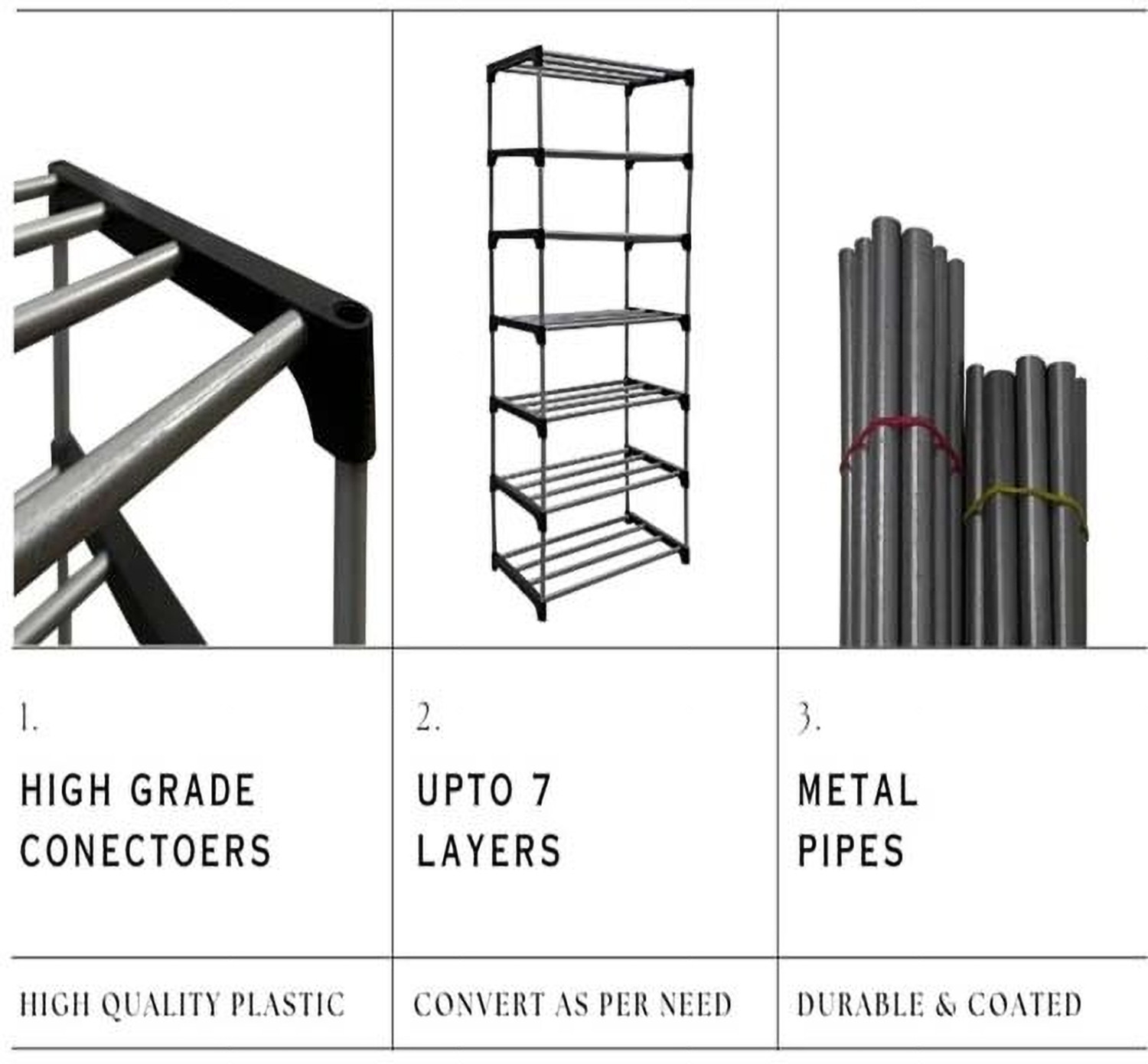 Image of FurniGully Plastic Collapsible Shoe Stand