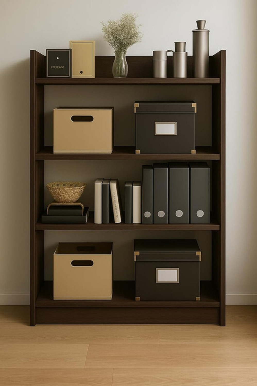 Image of Flipkart Perfect Homes 4 Tier Open Bookshelf Multipurpose for Home Rack Showcase Organizer 61*24*91cm Engineered Wood Open Book Shelf