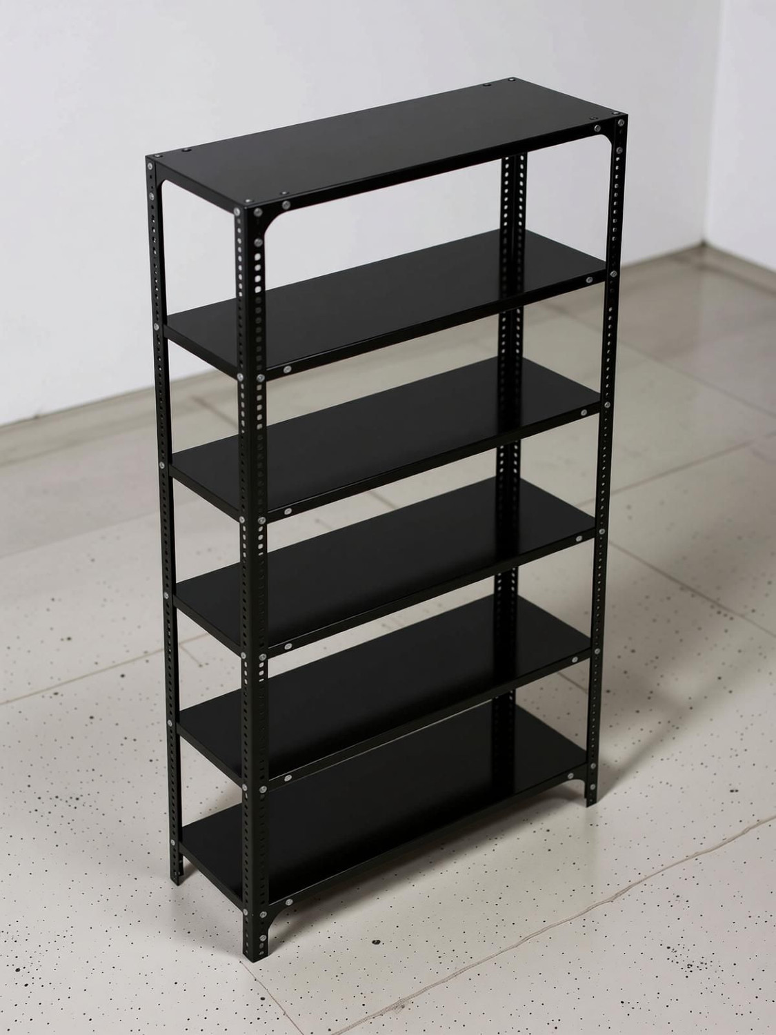 Image of fiora Slotted Angle CRC Sheet 6 Shelves Multipurpose Storage Metal Open Book Shelf