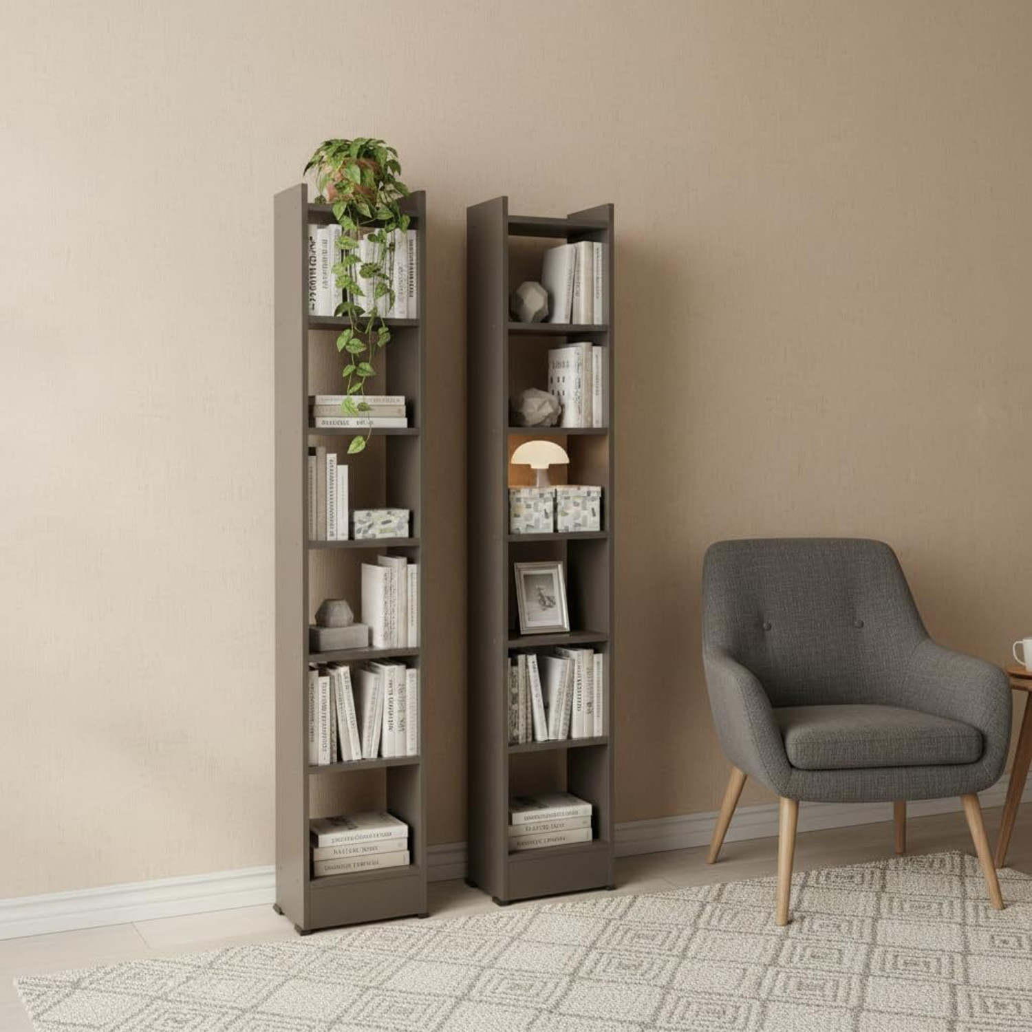 Image of Wudism Wudism Engineered Wood Semi-Open Book Shelf