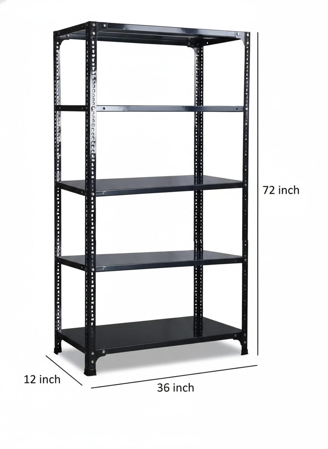 Image of Spacious Metal Book Shelf Rack - Strong Open Organizer for Books & Home Storage Metal Open Book Shelf