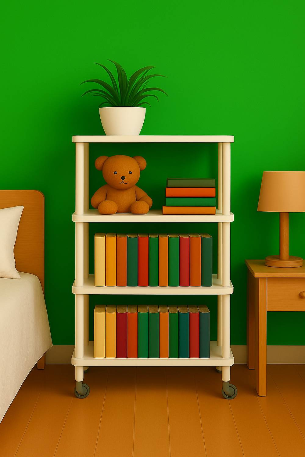 Porchex Plastic Open Book Shelf (Finish Color - White, DIY(Do-It-