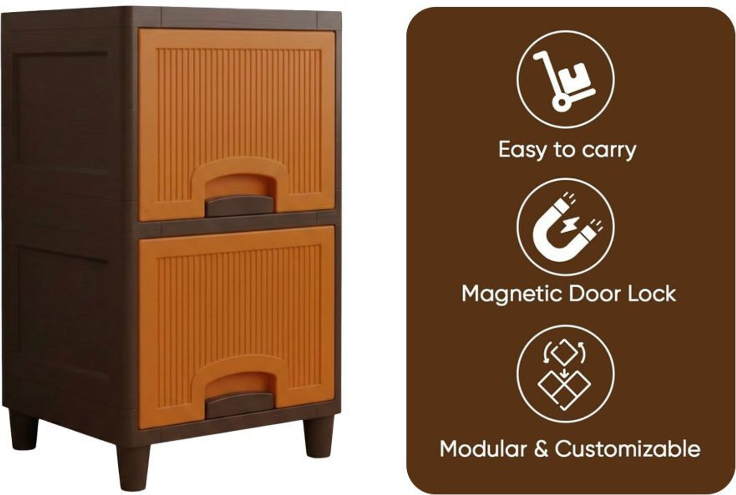 Image of Viseman multi layer Cabinet with Anti-Tilt Stable Base Plastic Kitchen Cabinet