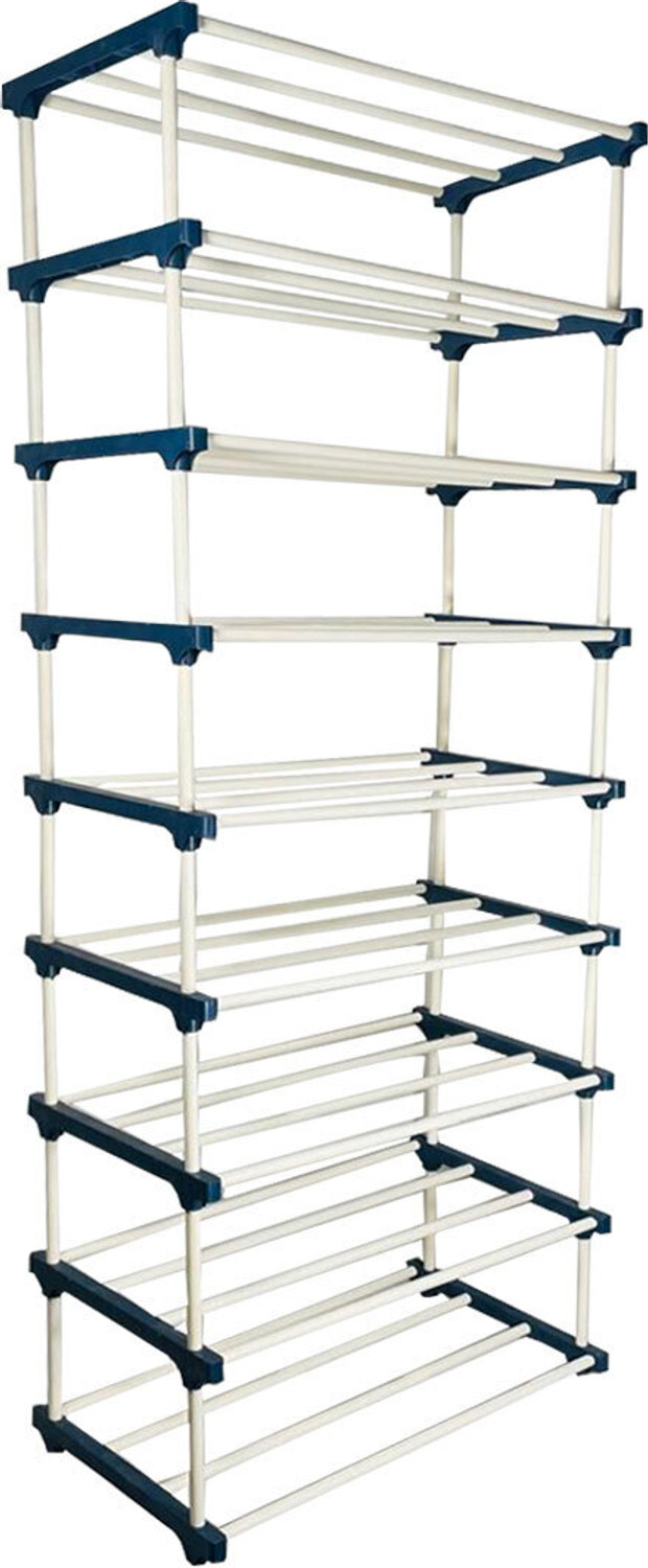Image of TURBOMAX 9 Tiers Book Shelf for Home Library Multipurpose Storage Organizer Rack Stand Plastic Open Book Shelf