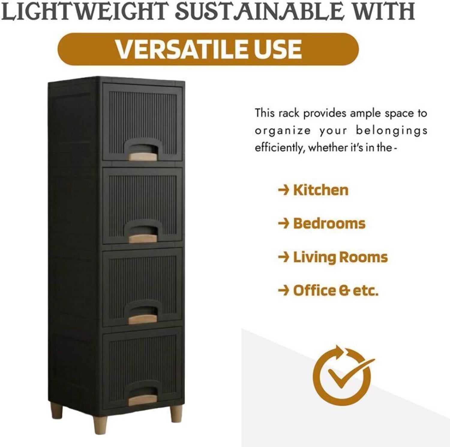 MAXTID 4 Compartments plastic pp (Brown)