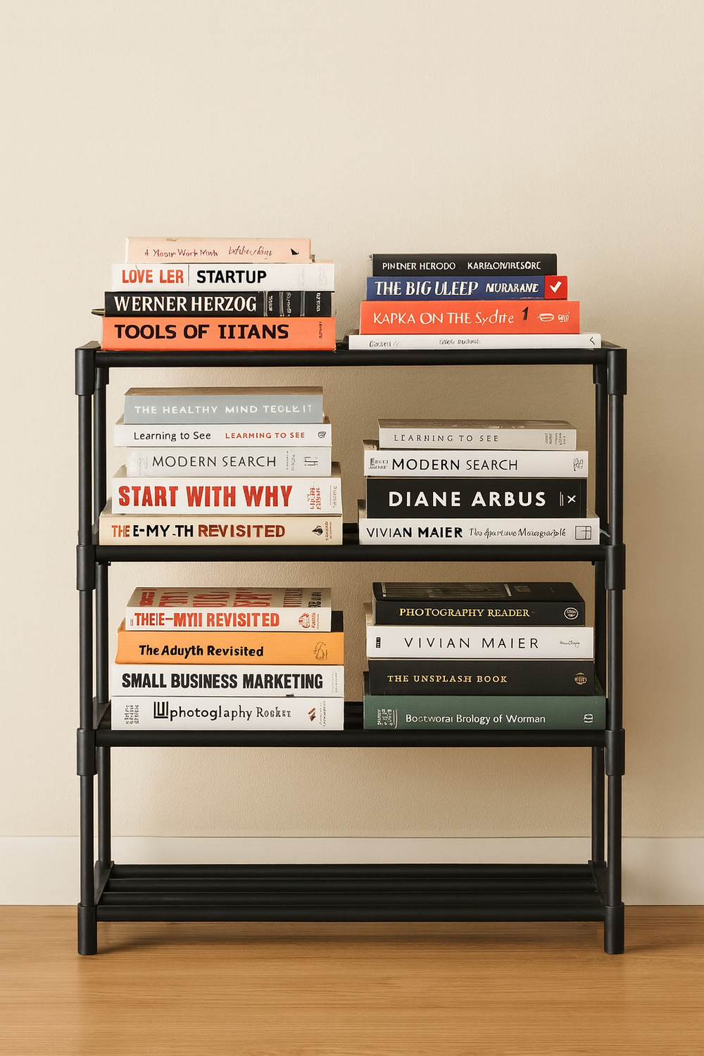 Image of PRIMIZA Perfect for home, office, or showroom use Plastic Open Book Shelf