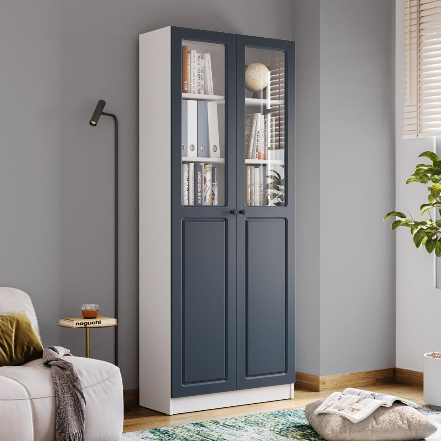 Image of Wakefit Huxley Engineered Wood Semi-Open Book Shelf