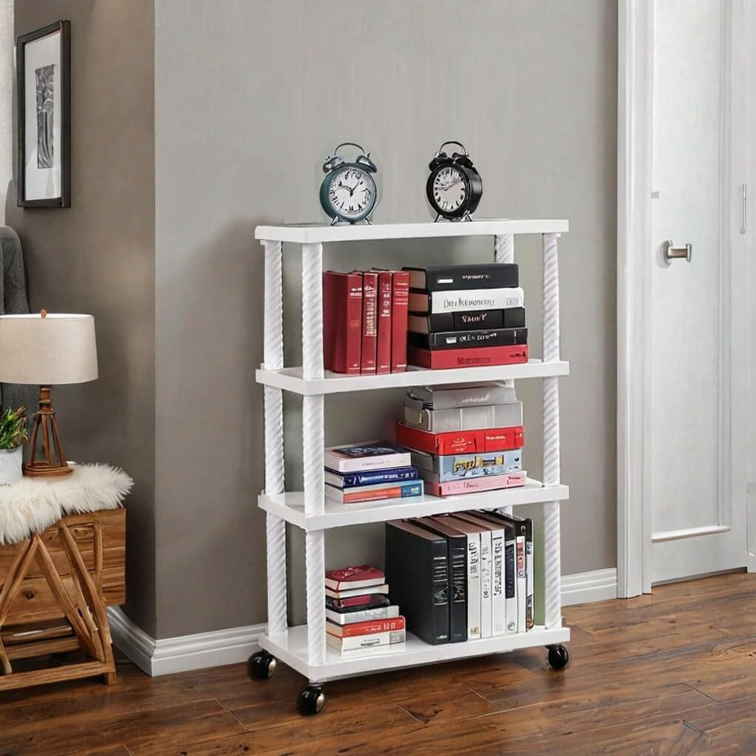 Image of YouCopia 1 Door 6 Shelf Non woven Fabric ,Office , Badroom,Kids rooms,Storage rooms PVC Collapsible Wardrobe