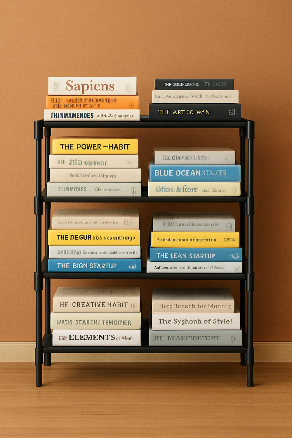 Image of PRIMIZA Perfect for home, office, or showroom use Plastic Open Book Shelf