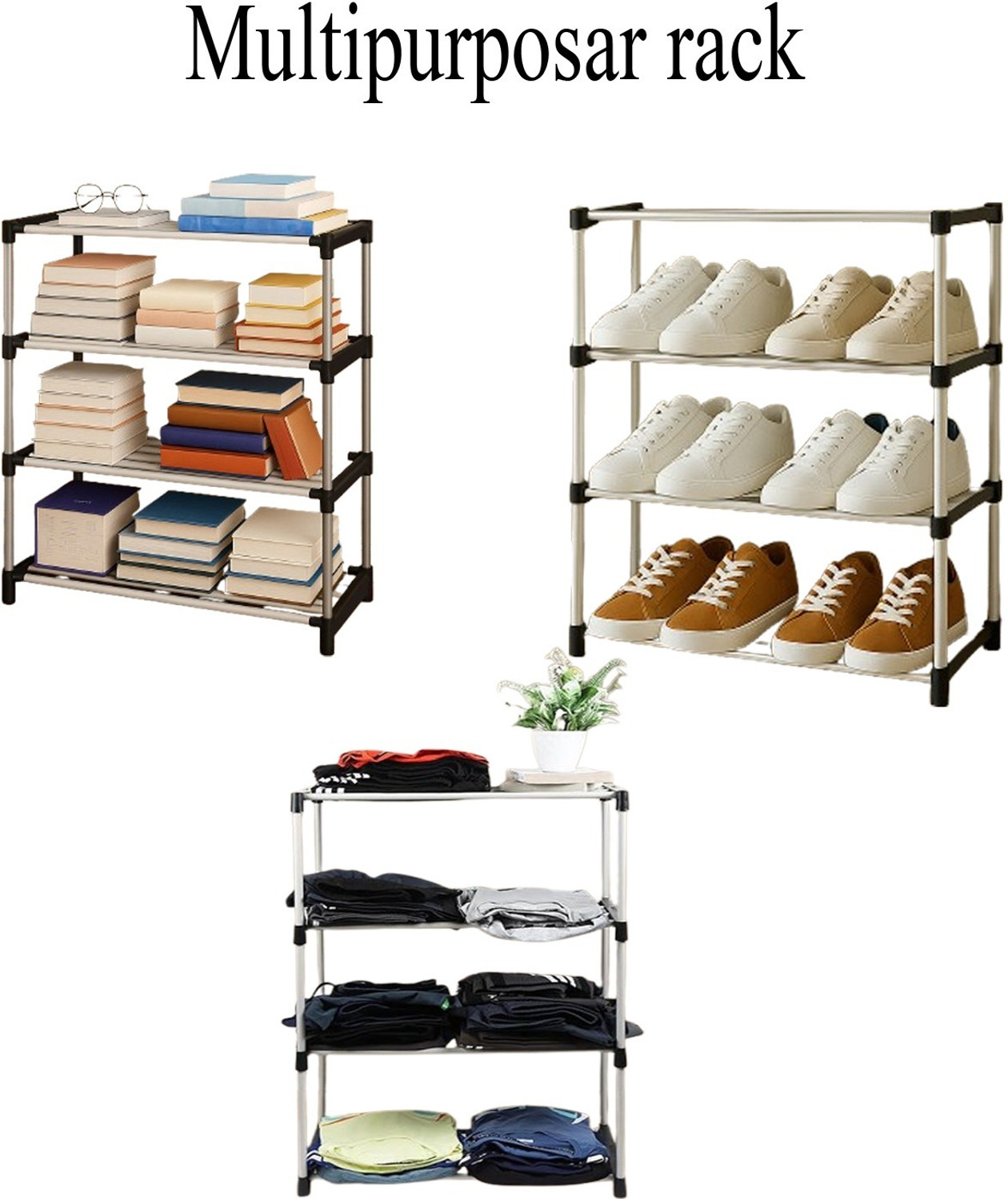 Image of sharma ji store Plastic Open Book Shelf