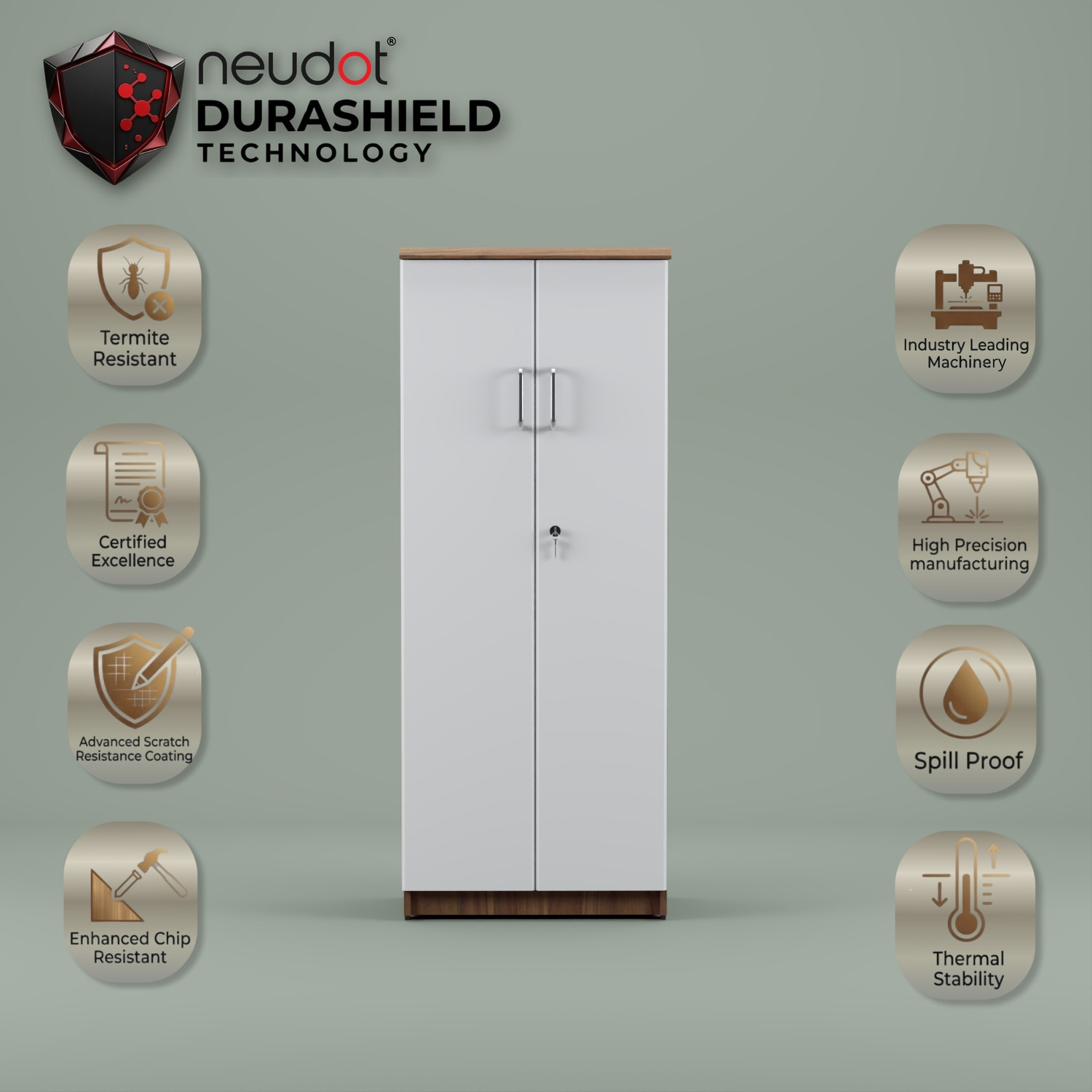 Image of NEUDOT Lexus (Wardrobe / Bookcase ) Engineered Wood Close Book Shelf