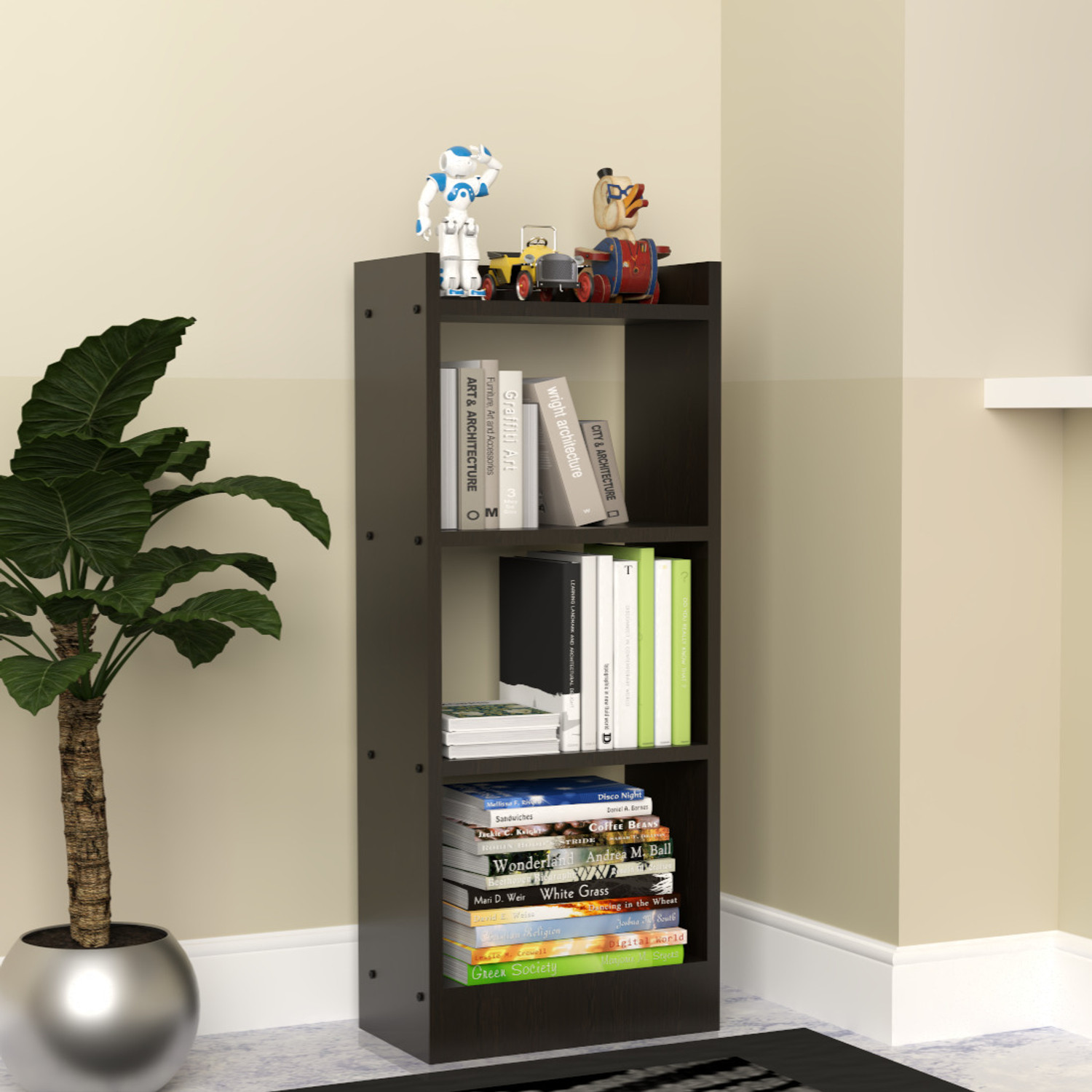 Image of neuspace Eiffel 3 Layer Engineered Wood Open Book Shelf