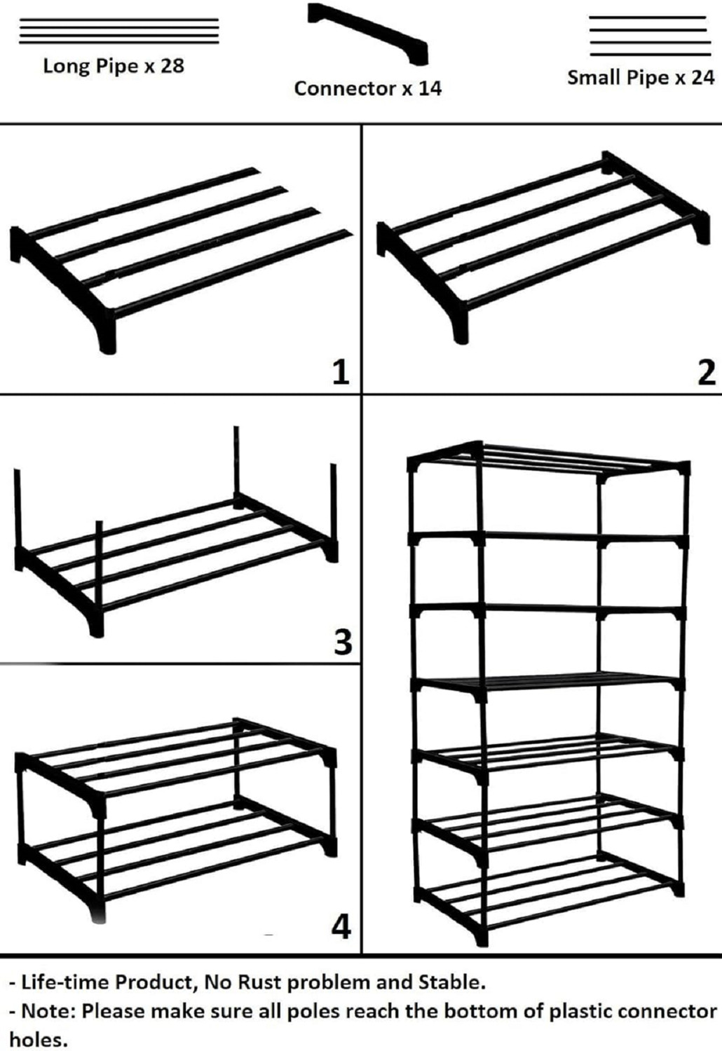 Image of CMerchants 6L PLASTIC SHELF DINASOUR PRINT Carbon Steel Collapsible Wardrobe
