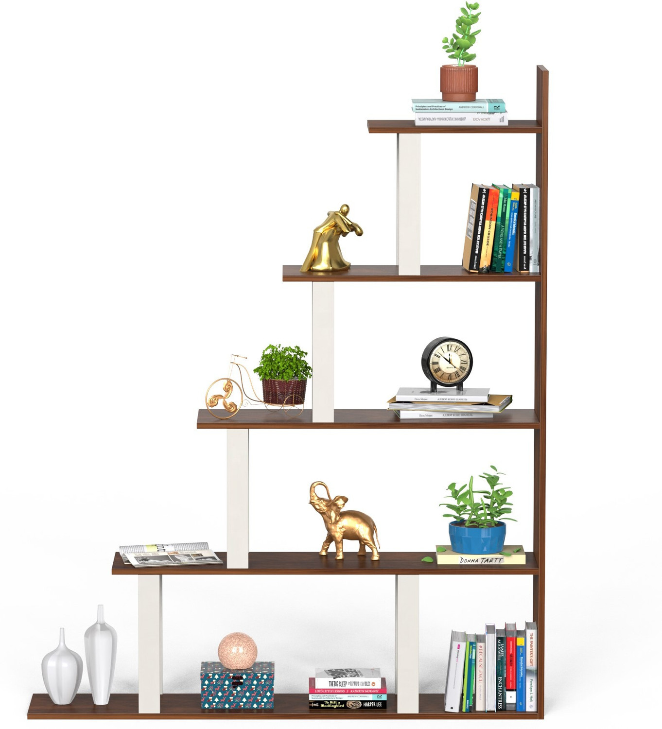 Image of BLUEWUD Engineered Wood Open Book Shelf