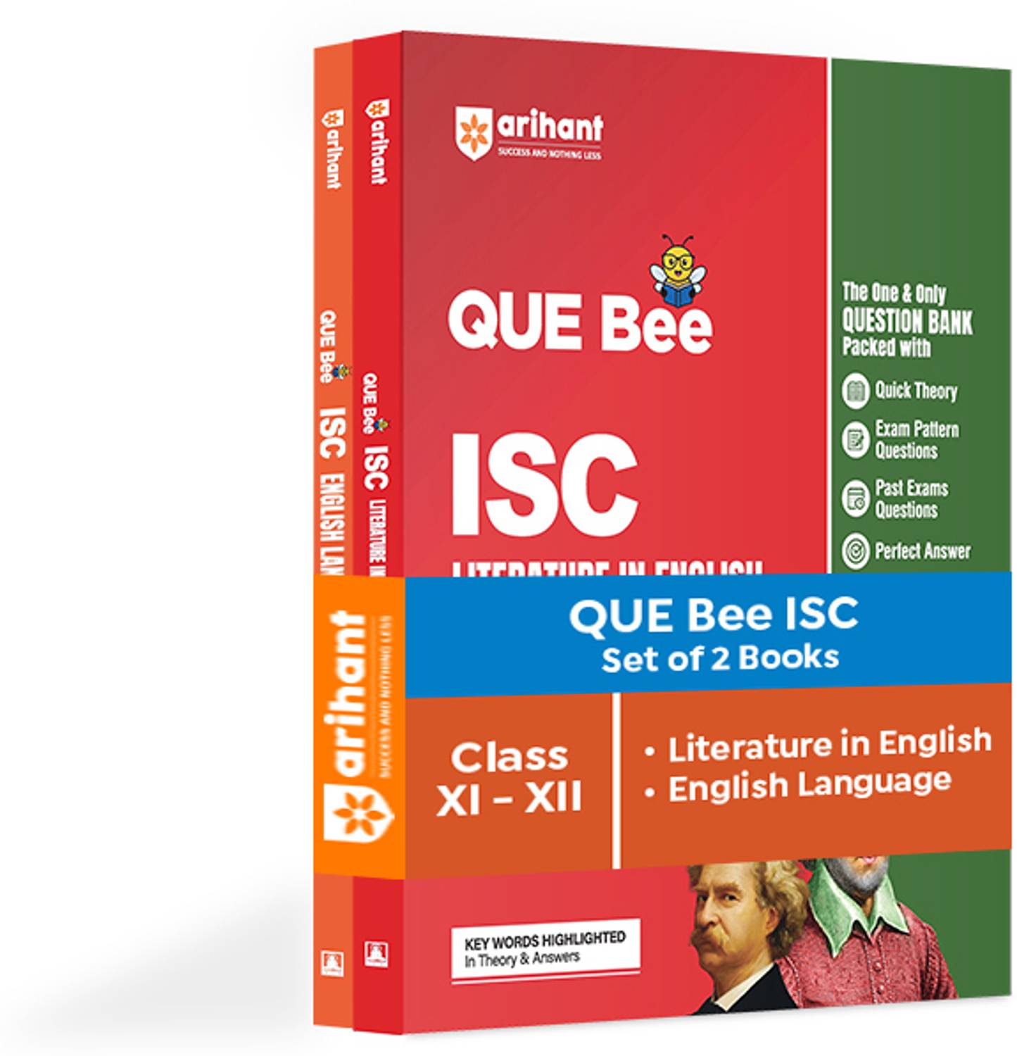 (Old Edition) QUE Bee ISC Literature in English (Paper 2) and English Language (Paper 1) Class 11 & 12 Exam 2026 | Question Bank with Quick Theory, Exam Pattern Questions