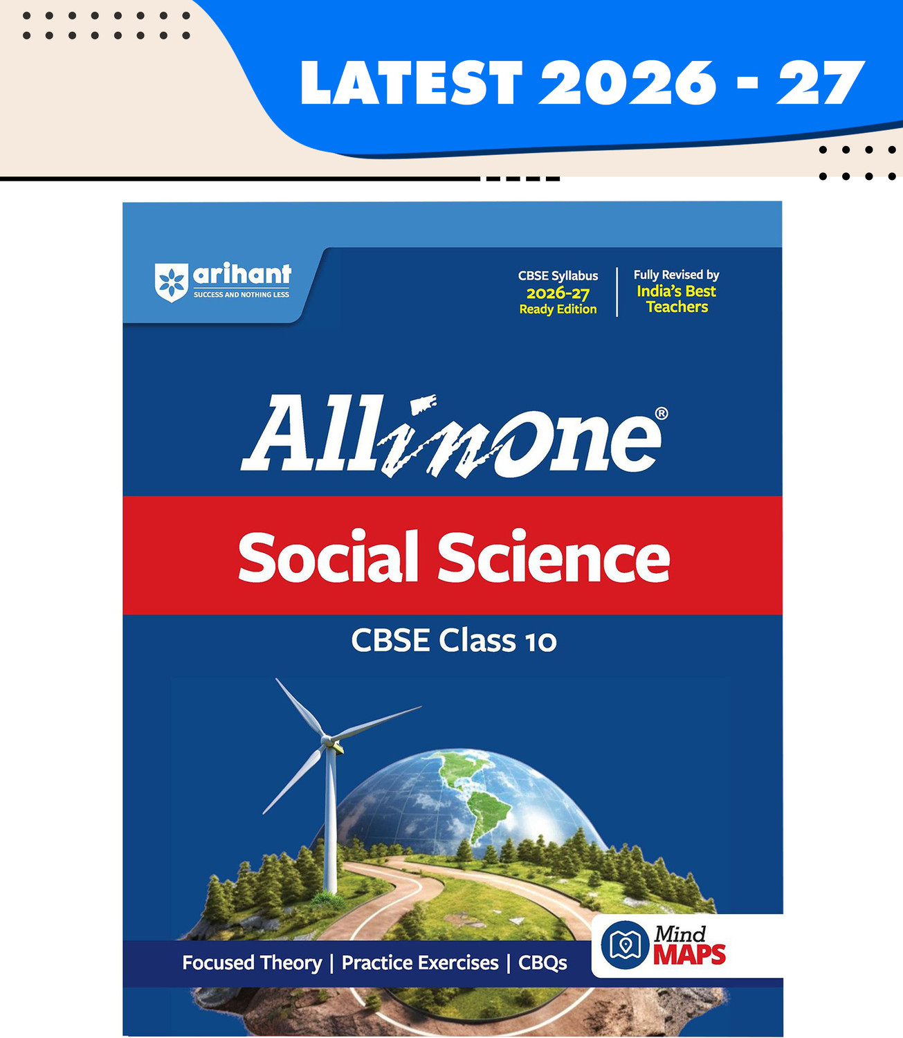 Image of All in One Social Science Class 10 for CBSE Exam 2026-27 | NCERT Based Complete Theory, Practice Exercises, CBQs, A-R, Sample Papers & Mind Maps | Revised Edition as per Syllabus