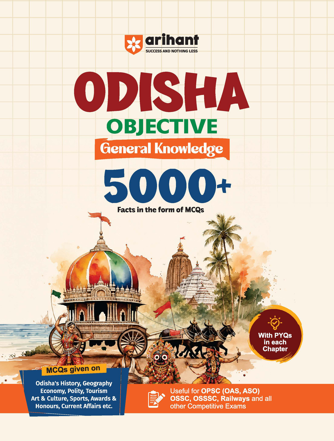 Image of Arihant Odisha Objective General Knowledge | 5000+ Facts in MCQ Form with Chapterwise PYQs | For OPSC OAS, ASO, OSSC, OSSSC & Other Competitive Exams