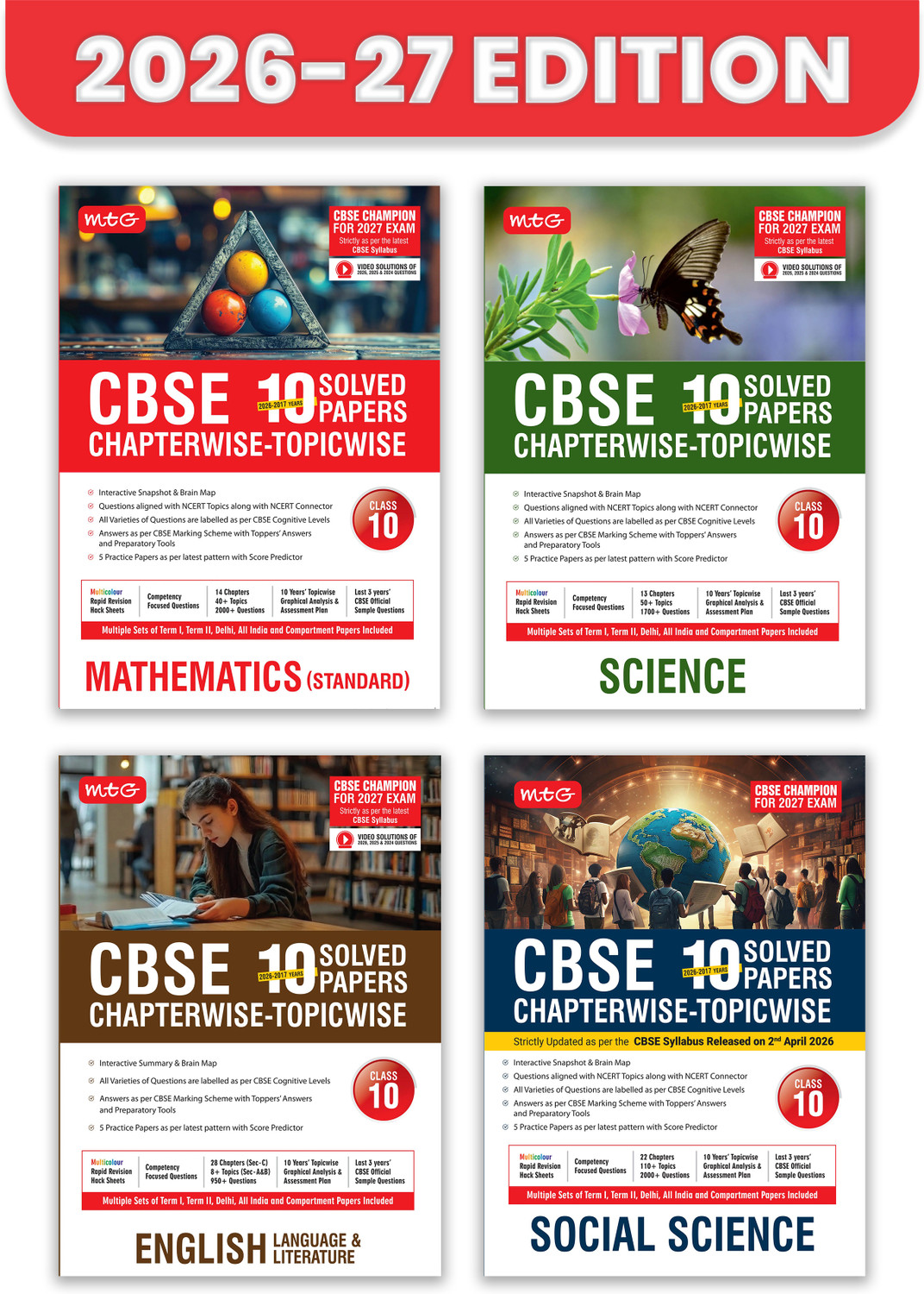 Image of MTG CBSE Class 10 PYQs Book