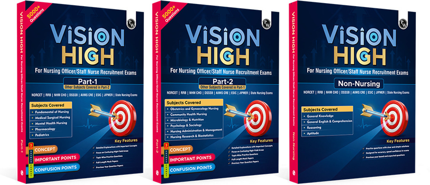 Image of PW Nursing Books Vision High Combo Set of 3 Books