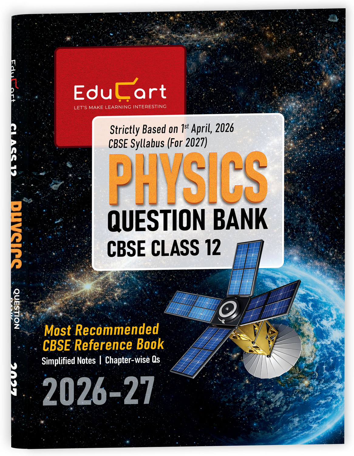 Image of Educart CBSE Class 12 Physics Question Bank 2026-27 (Strictly Based on Syllabus for 2027 Exam)