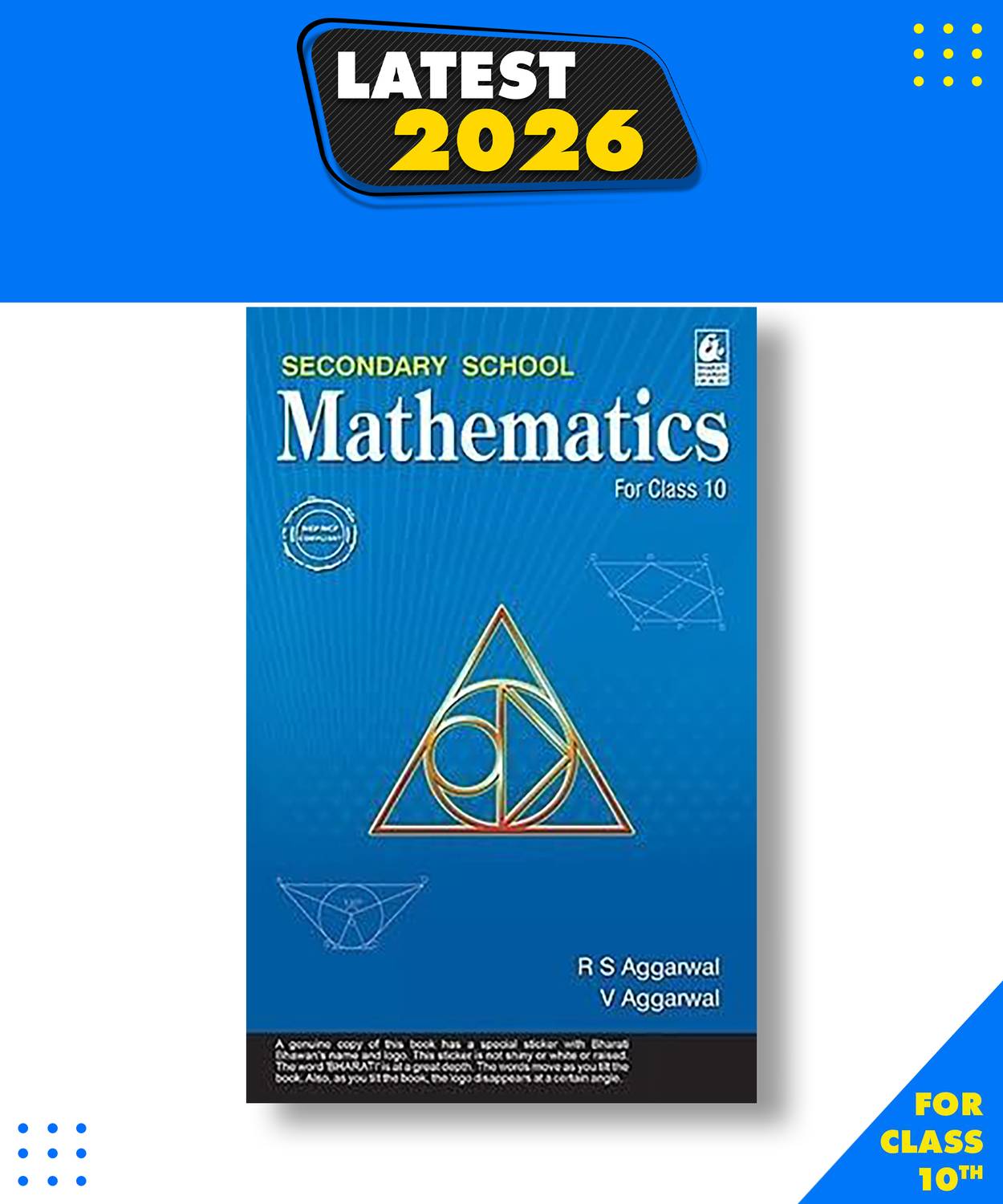Bharati Secondary School Mathematics for Class 10 -CBSE by R.S. - Image 1