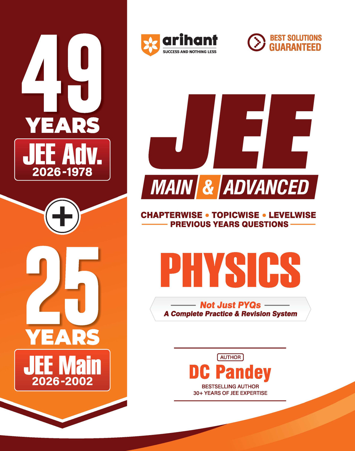 Image of Arihant 49 Years JEE Advanced (1978-2026) & 25 Years JEE Main (2002-2026) PCM Combo | Physics, Chemistry & Mathematics Chapterwise, Topicwise & Levelwise PYQs | 3 Level Practice&Questions