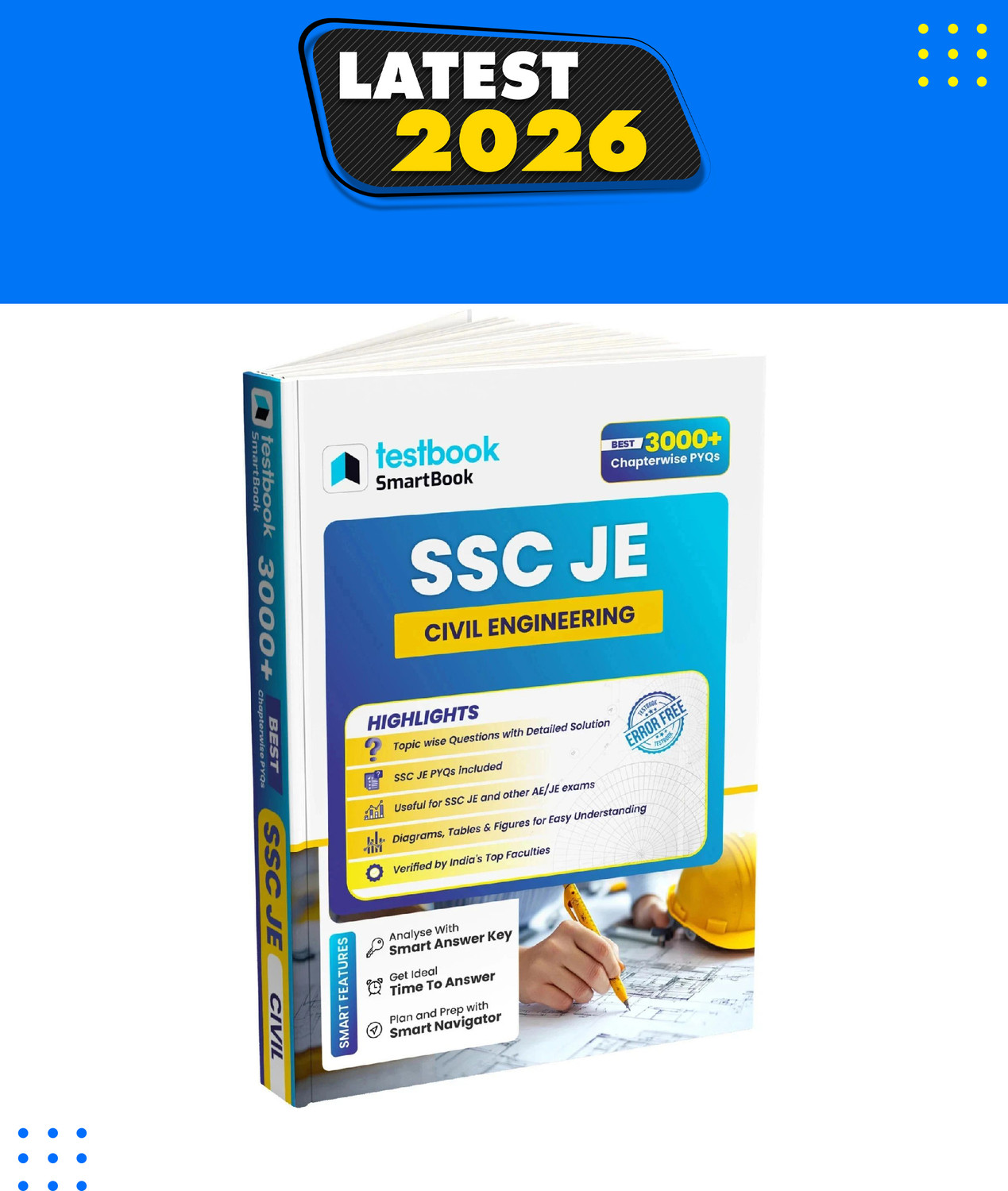 Image of SSC JE Civil Engineering 3000+ Questions in English (EditionFirst) - Civil Engineering SmartBook for SSC JE & AE /JE Exams | 3000+ Chapterwise PYQs