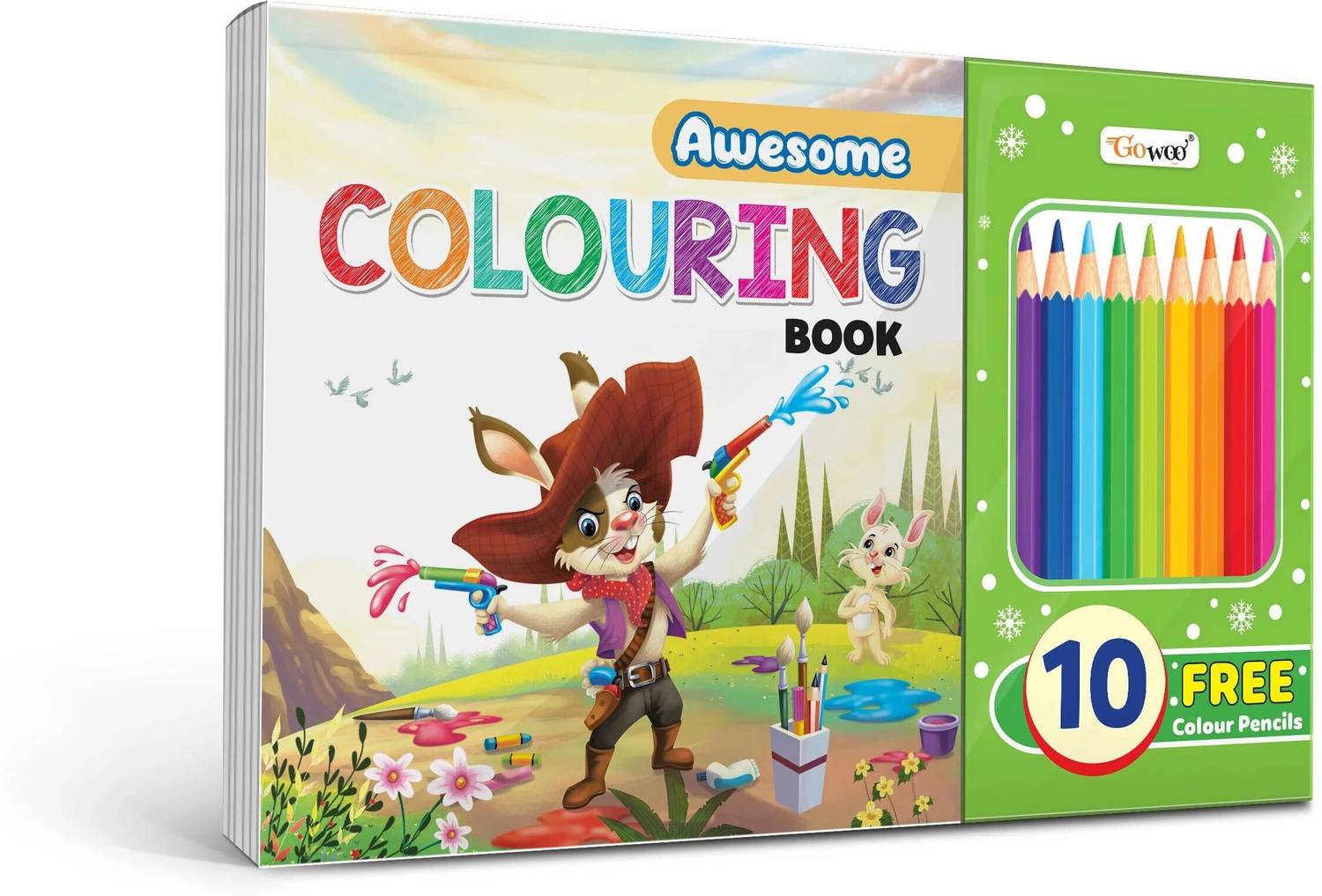 Awesome Colouring Book for kids: Fun-filled colouring adventure book, colouring book for kids, Creative colouring book for children with 10 free pencil colours for ages (3-12).