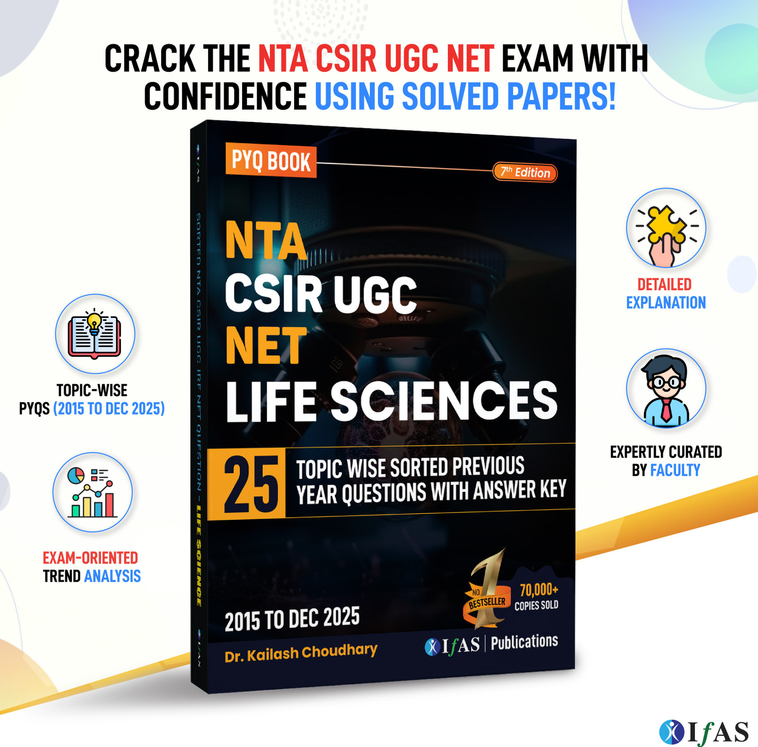 Image of CSIR NET Life science PYQ Book | Previous Year Solved Papers - 2026 | 11 Years (2014- Dec 2025) Topic-Wise Sorted PYQ with Detailed Explanation | Best Seller of NTA CSIR UGC NET /JRF, GATE Life Science MCQ Practice Book in India | Two Brothers Publication