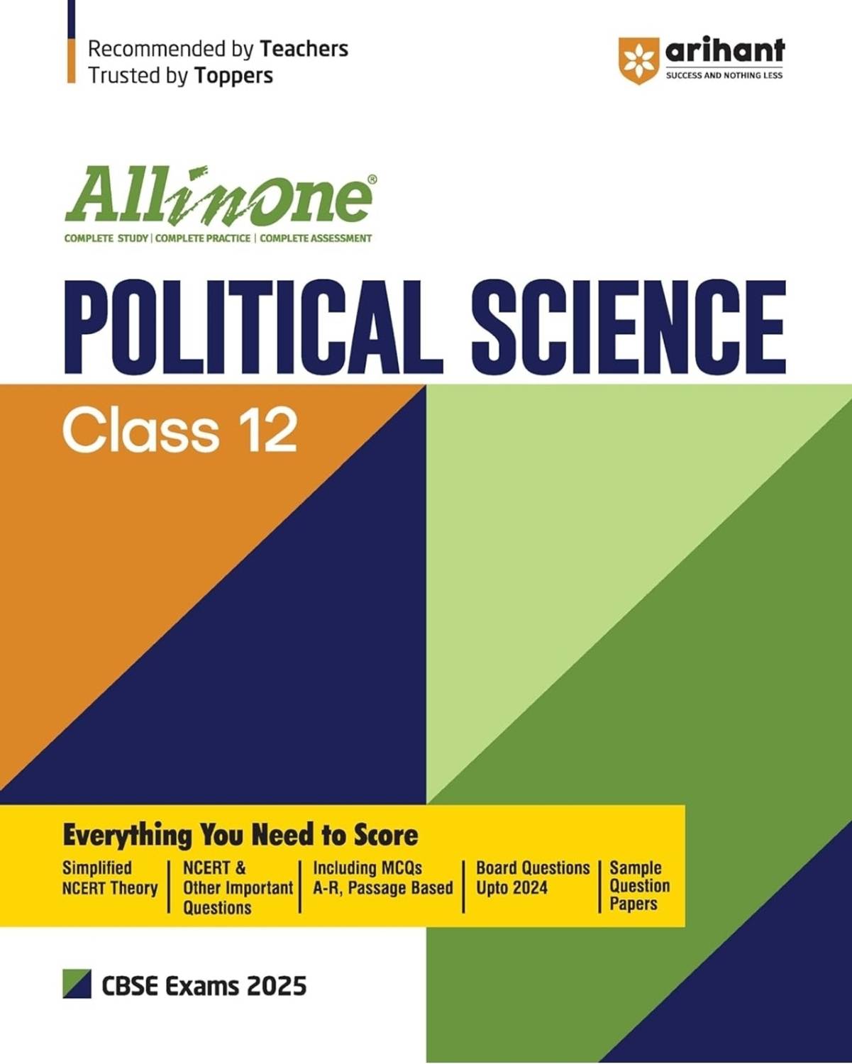 All In One Political Science Class 12th Based On Latest NCERT For CBSE Exams 2025 | Mind map in each chapter | Clear & Concise Theory | Intext & Chapter Exercises | Sample Question Papers